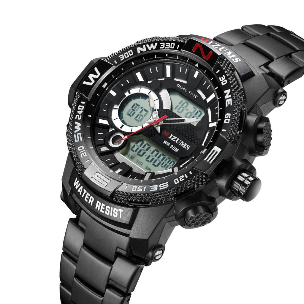 Mens Quartz Analog  Digital  Sport Watches with Alarm 