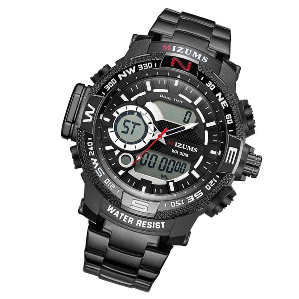 Mens Quartz Analog  Digital  Sport Watches with Alarm 