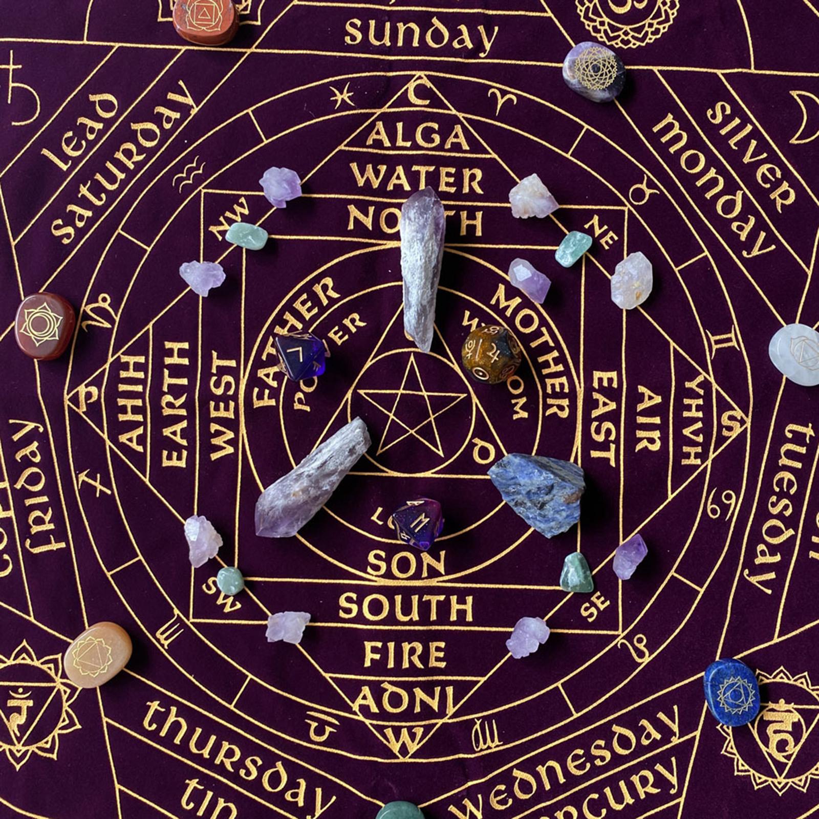 23x23Inch Astrology Altar Tarot Divination Cards Table Cloth Mat Tapestry