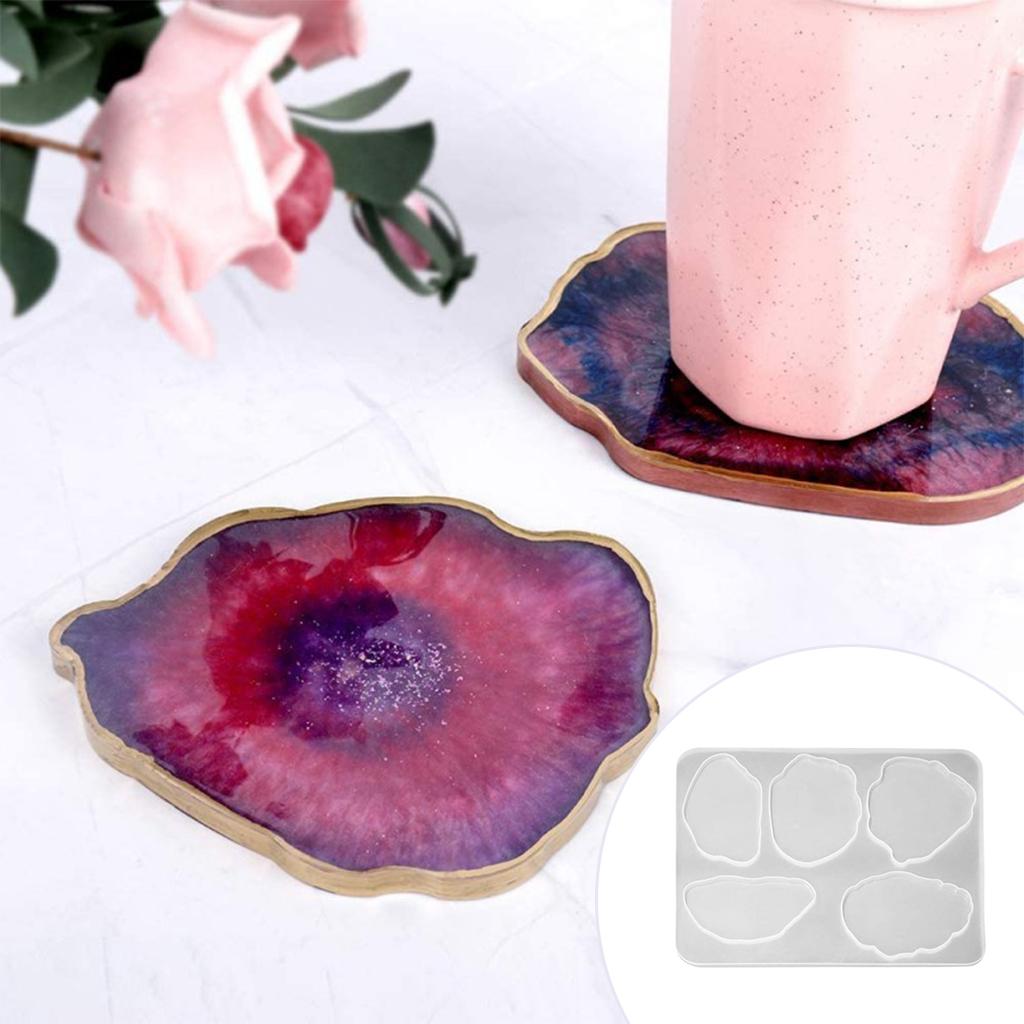 Irregular Coaster Molds Silicone Coasters Epoxy Mould For Family Party