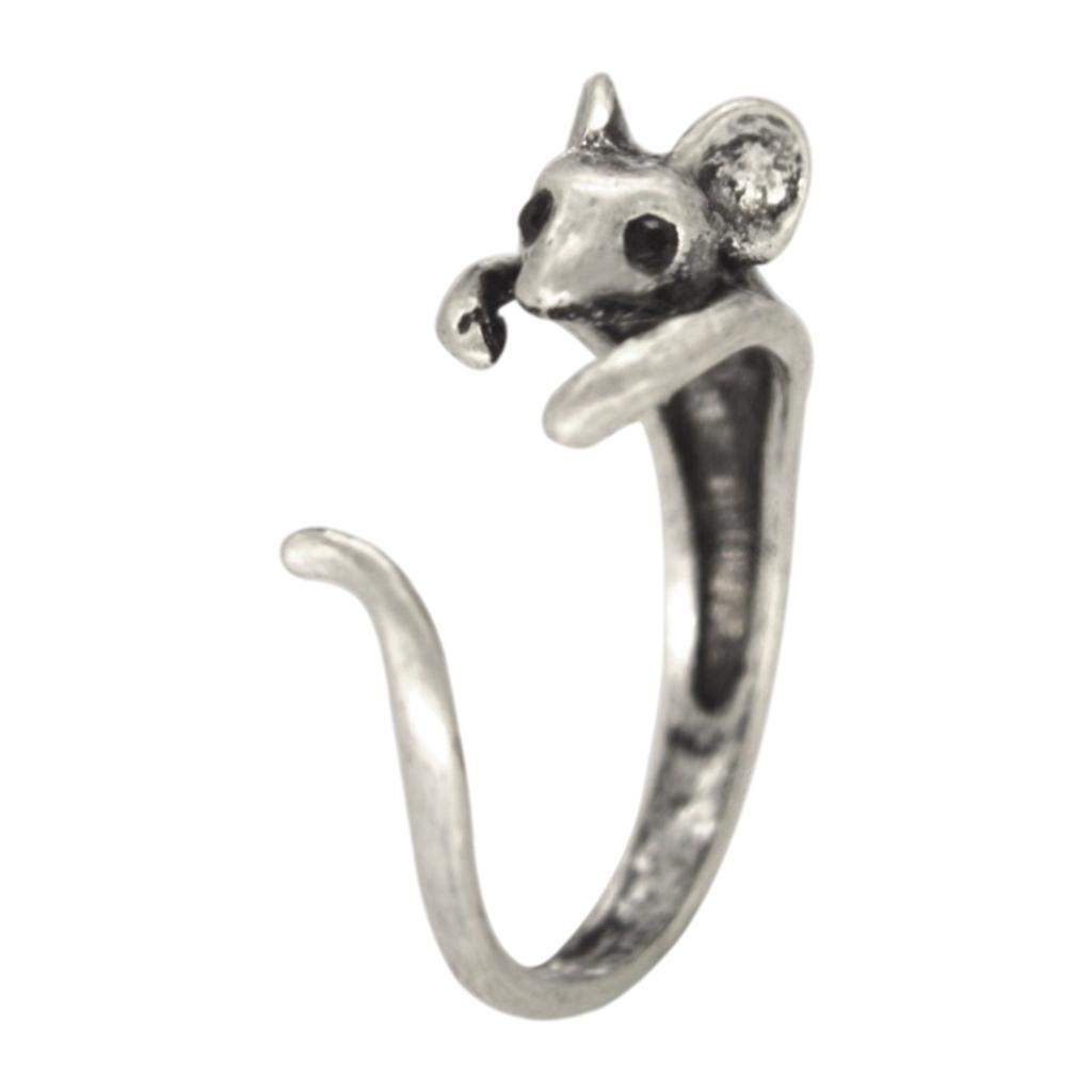 Fashion Mouse Shaped Ring Silver
