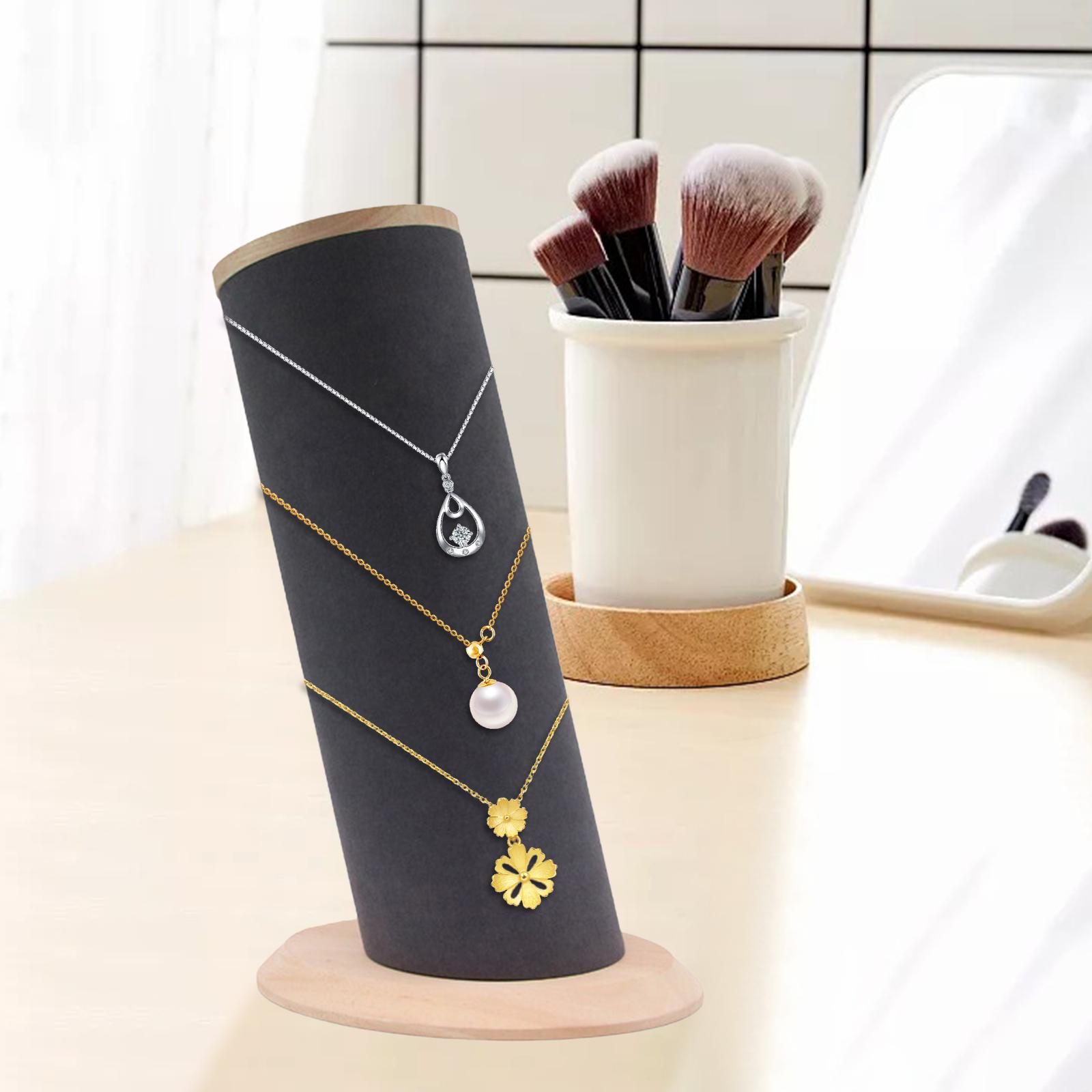 Jewelry Bracelet Display Stand Flannel for Watch Earring Home Organization Gray