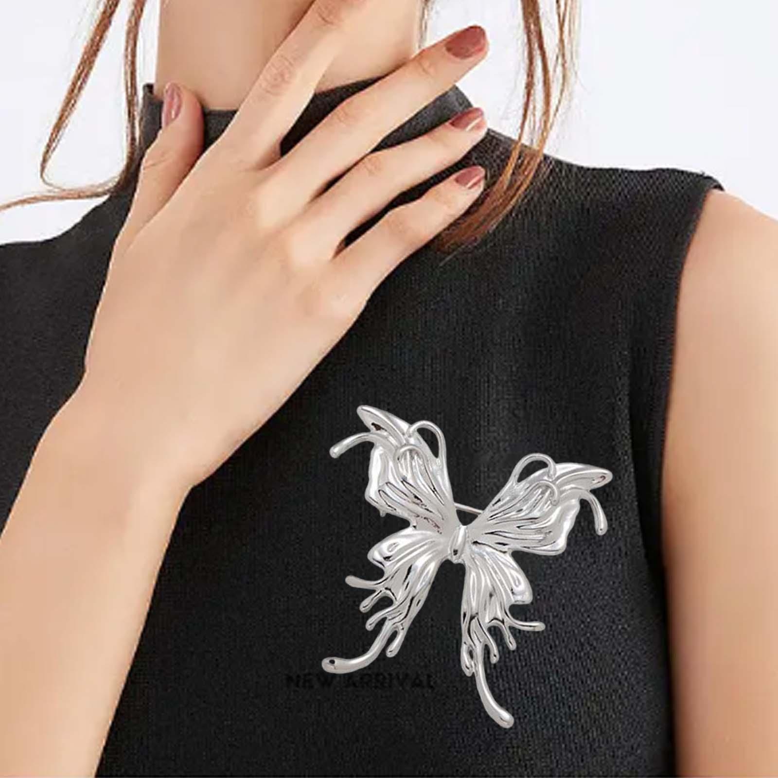 Butterfly Brooch Pin Scarf Pins Alloy Jewelry for Ladies Gifts Birthday