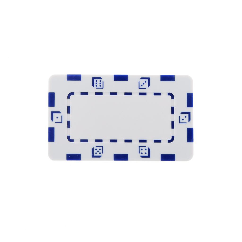 MagiDeal 10pcs Rectangle Ceramic Poker Chips for Mahjong & Texas Poker White