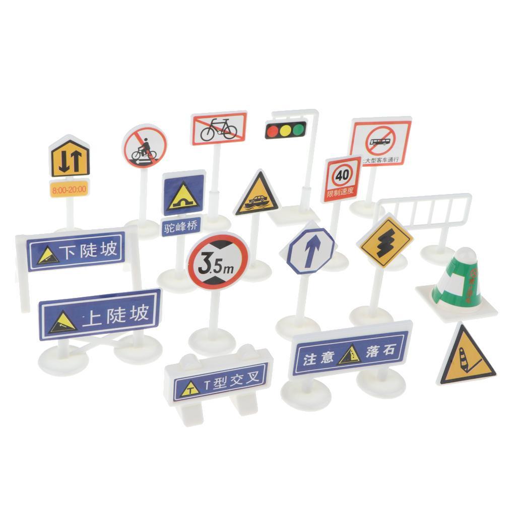 Street Road Sign Pretend Play Game Traffic Car & Vehicle Playset Toy ...