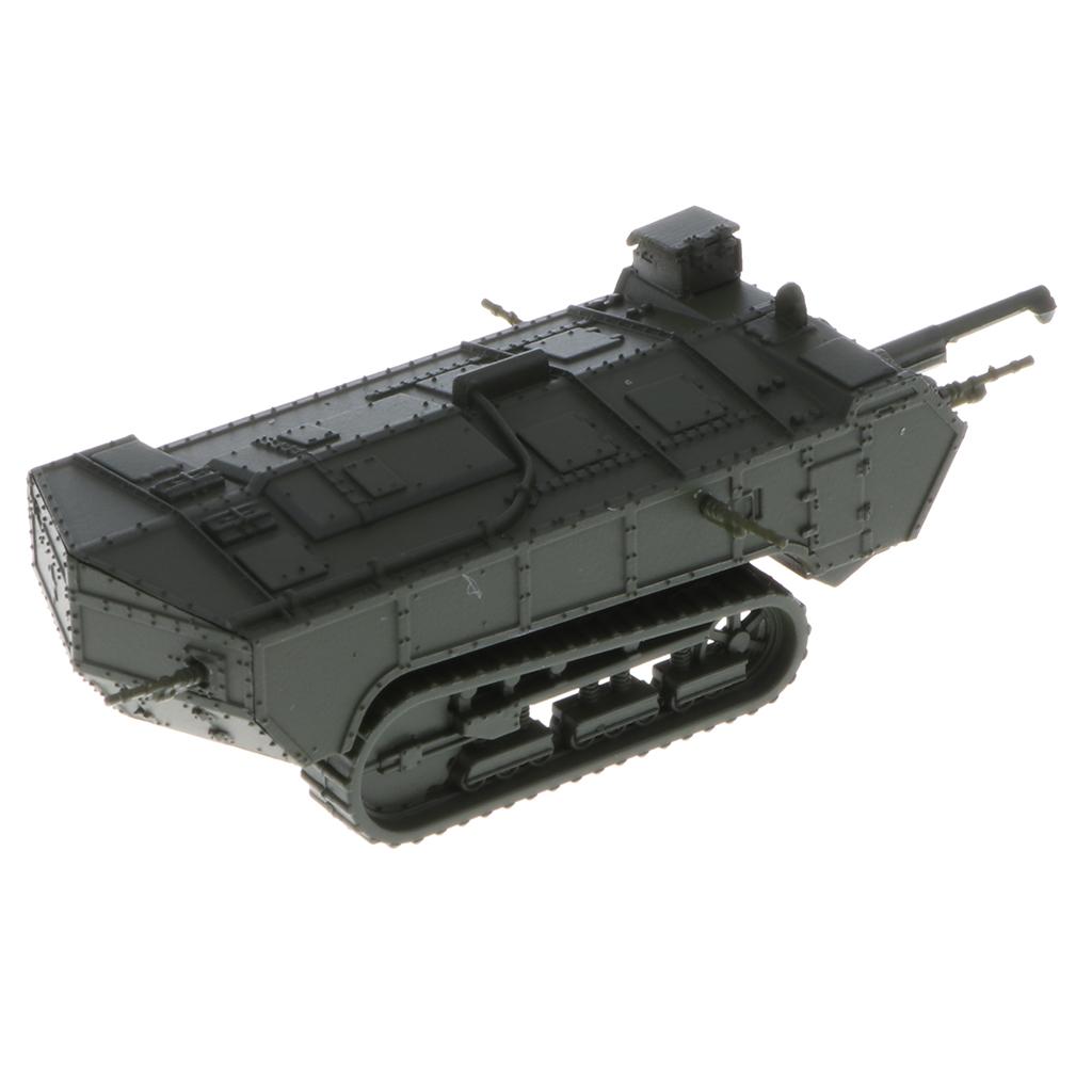 1/100 Scale French St-Chamond Model (Later), French Heavy Tank of the First World War, Armoured Fighting Vehicle Toy Collectibles