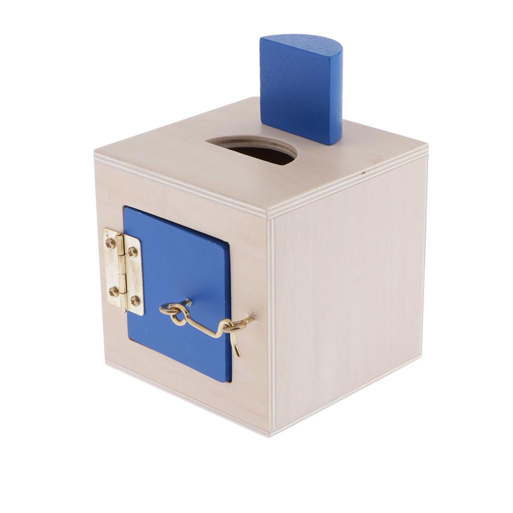 Montessori Toys Kids Early Education Teaching Aids Cube Wooden Toy Blue