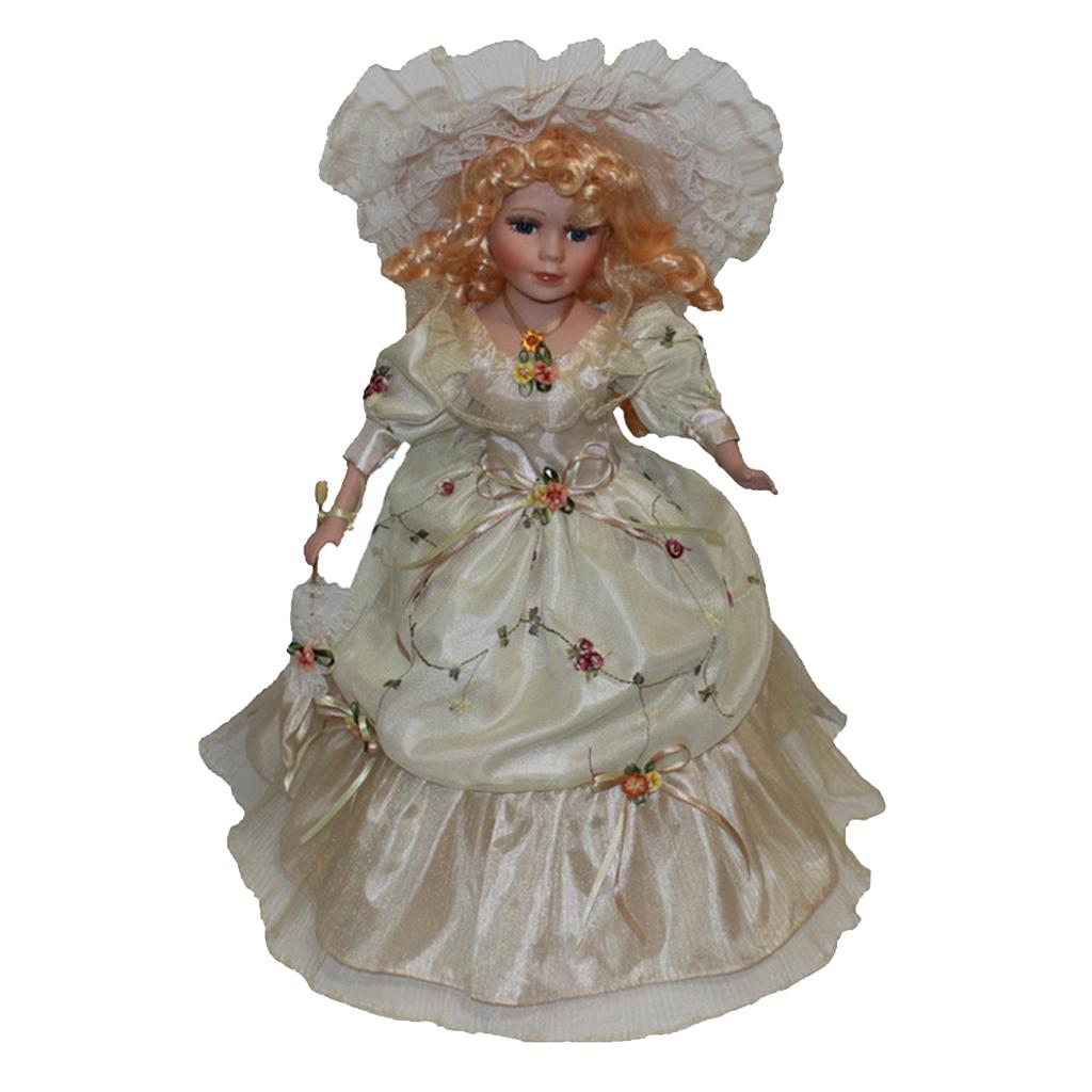 Porcelain Female Doll Figurine 40cm