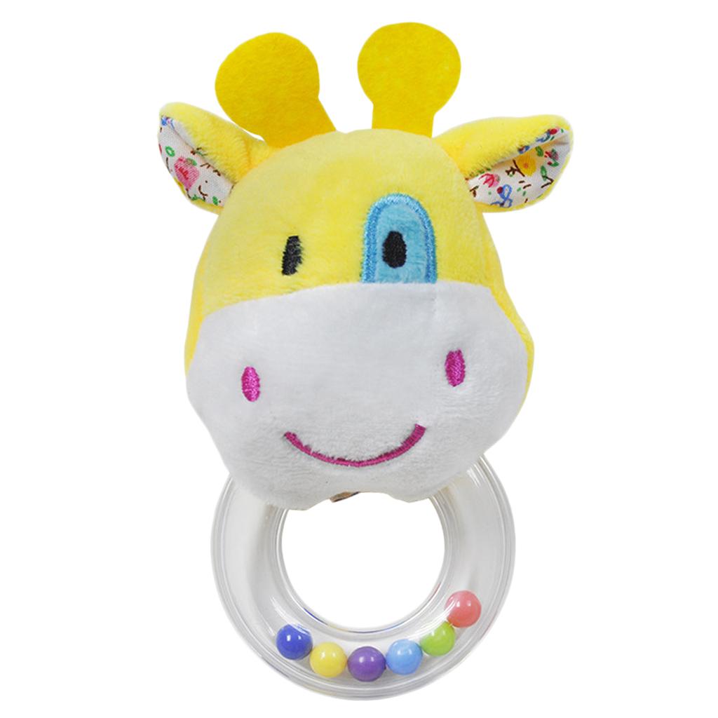 Plush Baby Rattle Bell Montessori Development Sensory Toys Handbell Cow