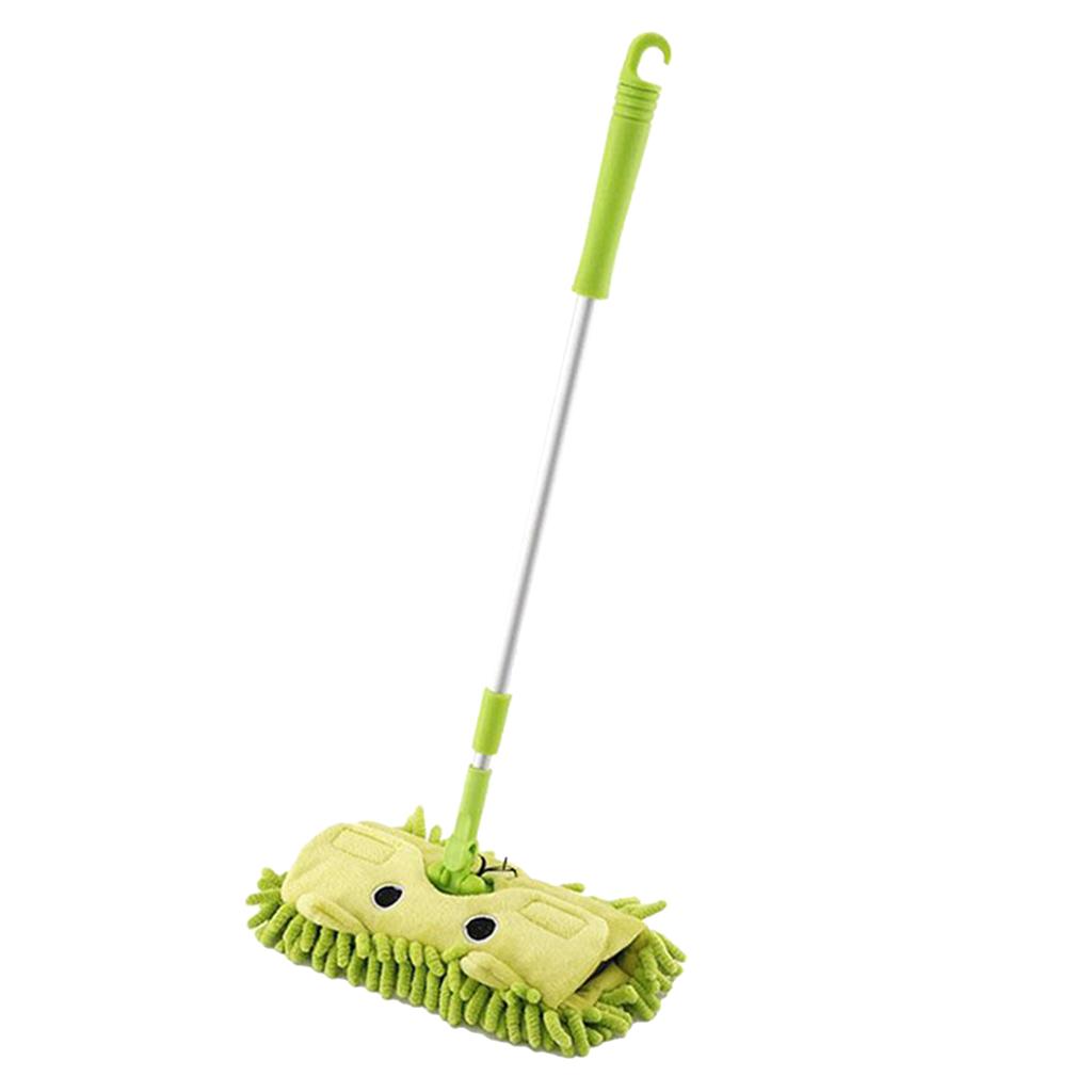 Childrens Kids Cleaning Sweeping Mop Play Toy Preschool Pretend Play Green