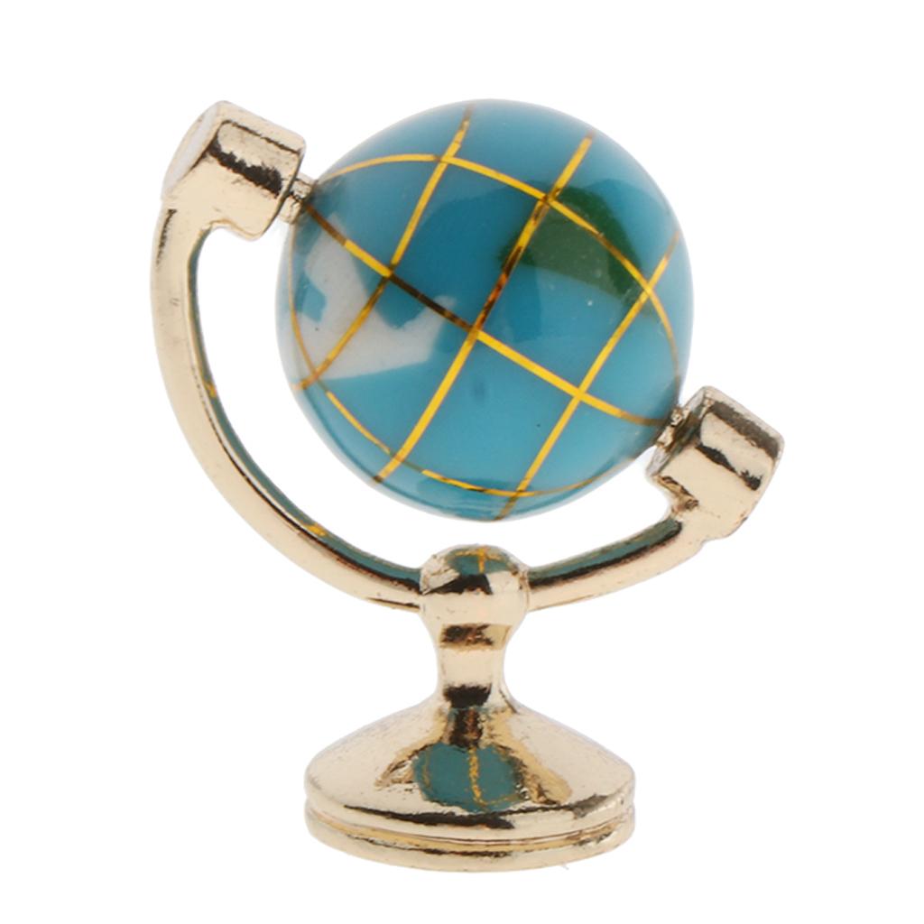 1:12 Scale Dollhouse Miniature Furniture World Earth Globe Light Blue