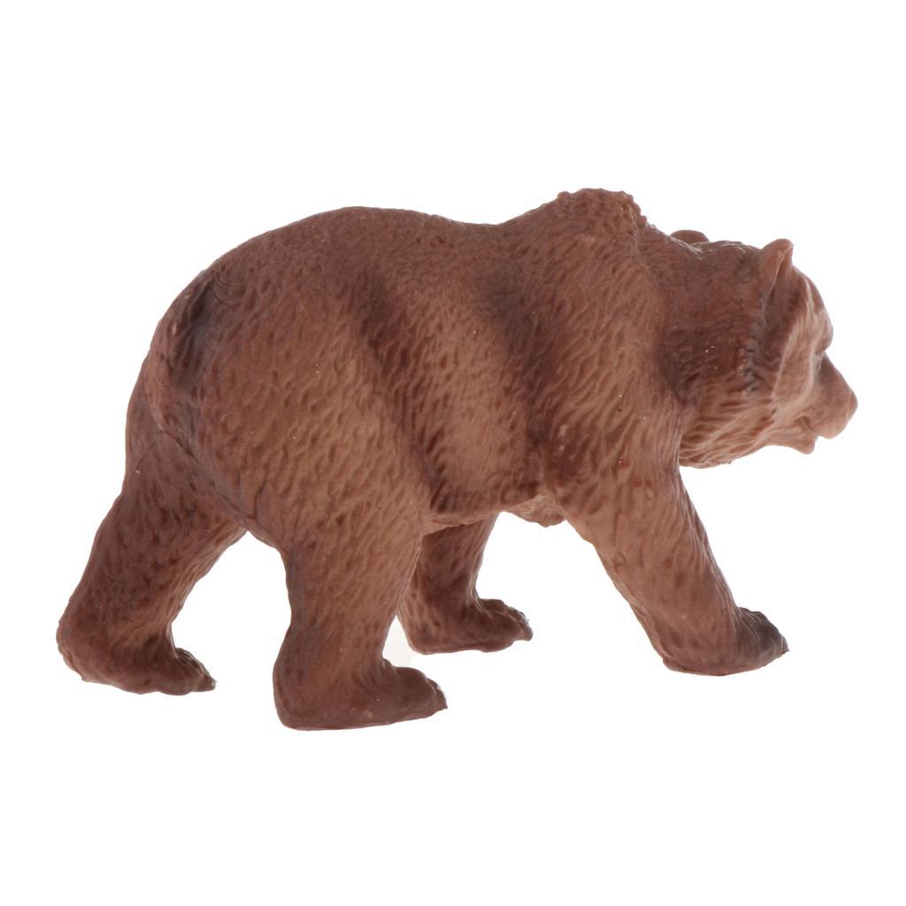 2xSimulation Animal Model Kids Educational Toys brown bear PL127-080