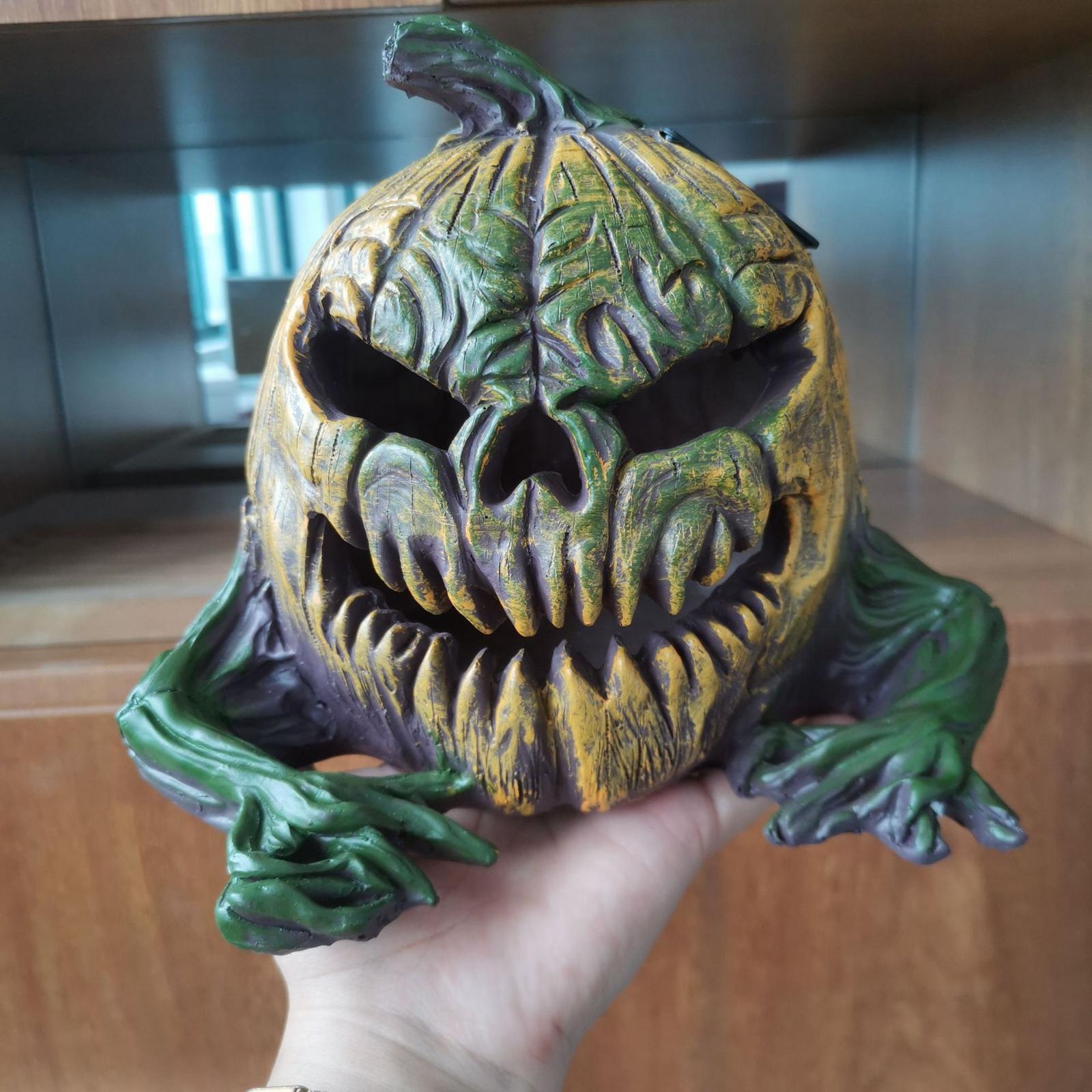 LED Pumpkin Skull Lights Resin Waterproof Figurine for Home Thanksgiving