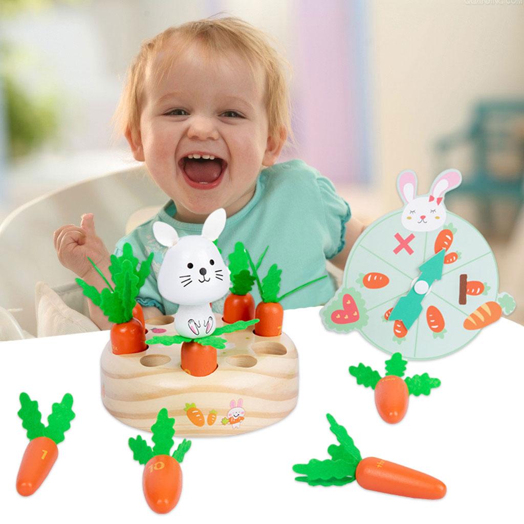 Carrot Harvest Game Playset Magnetic Turntable for Birthday Christmas Kids