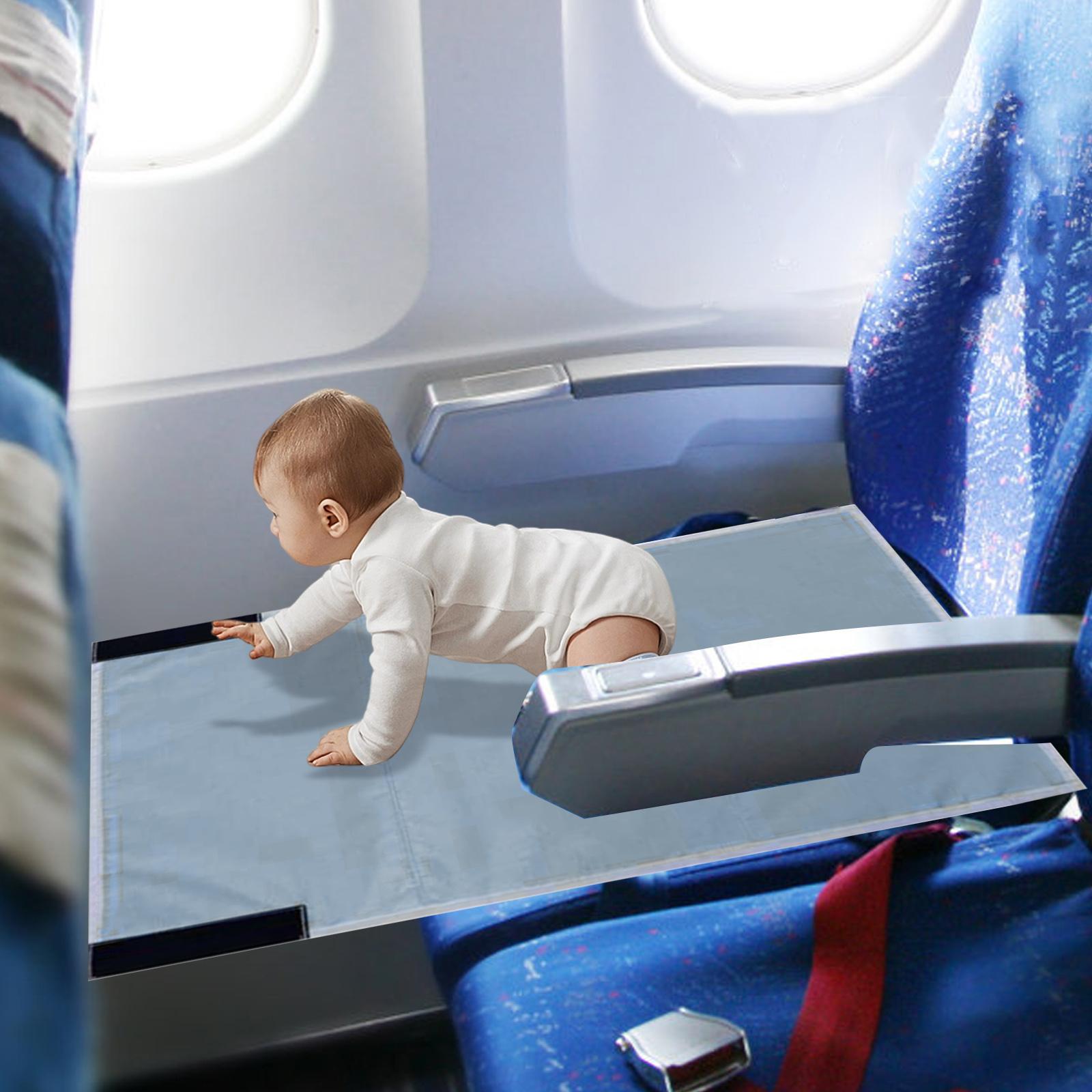 Airplane Flights Foot Rest Hammock Seat Cover Compact Airplane Seat Extender Gray