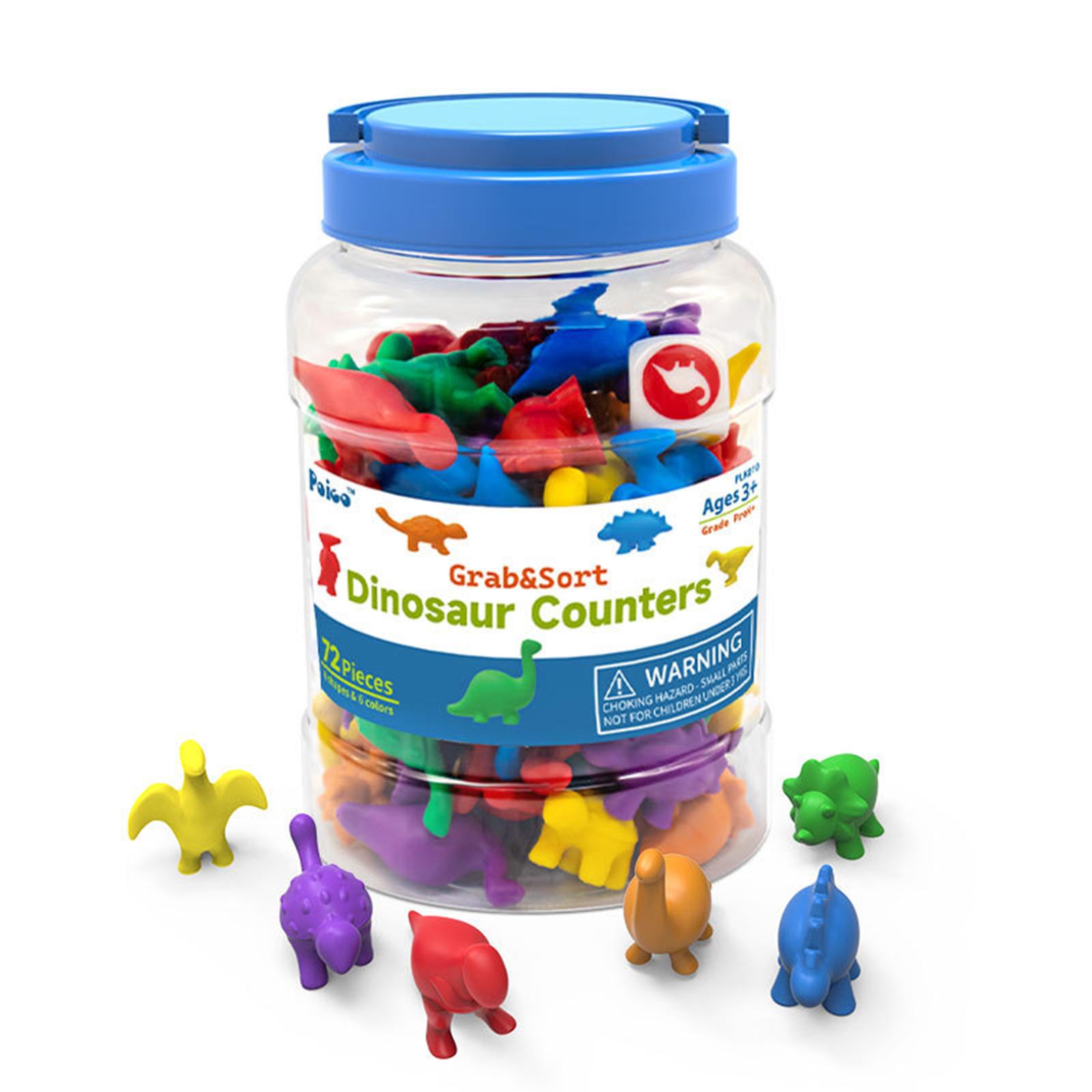 Dinosaur Counters Toy Educational Toy Counting Game for Gift Travel Playroom