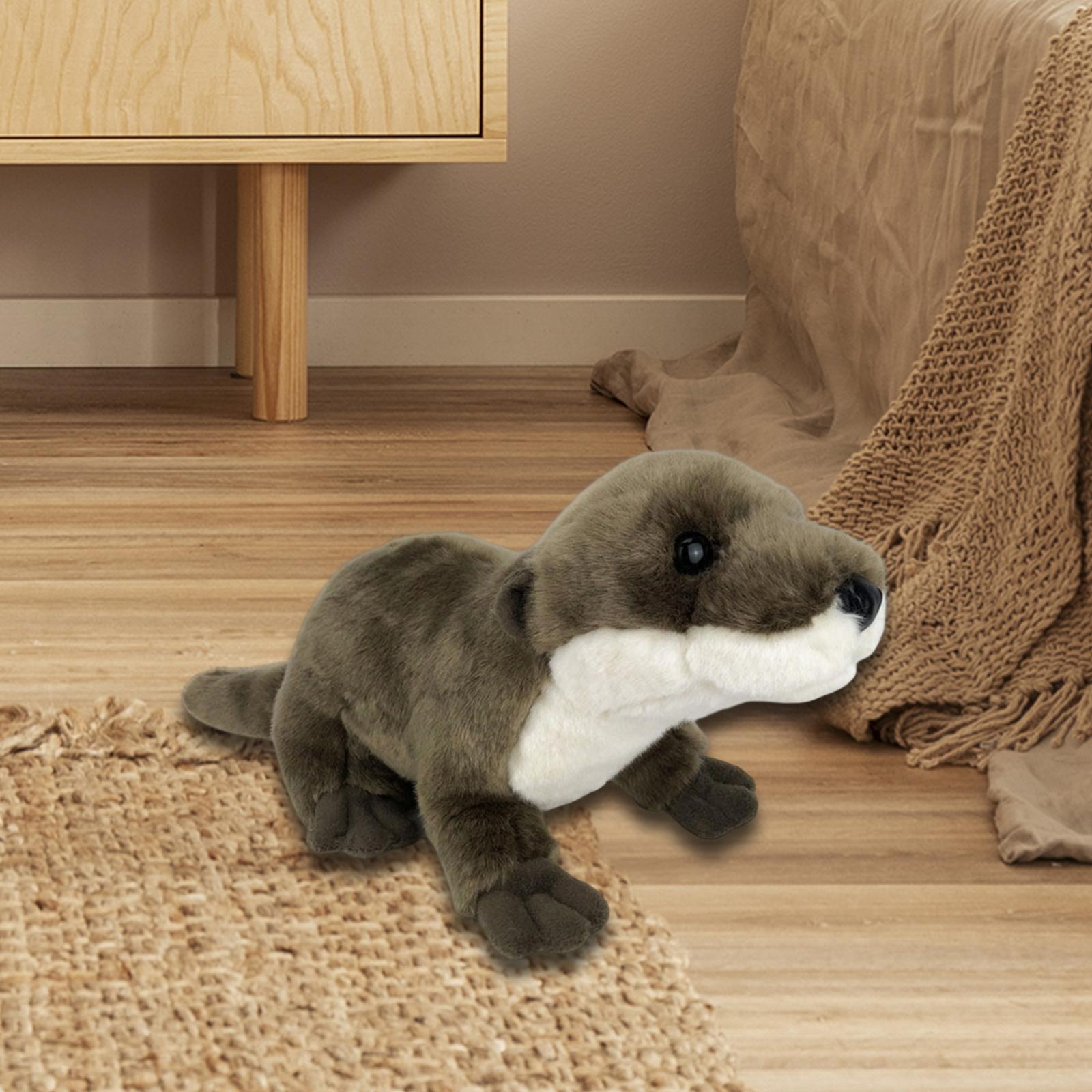 Plush Otter Stuffed Animal Sofa Ornaments for Children Adults Creative Gifts