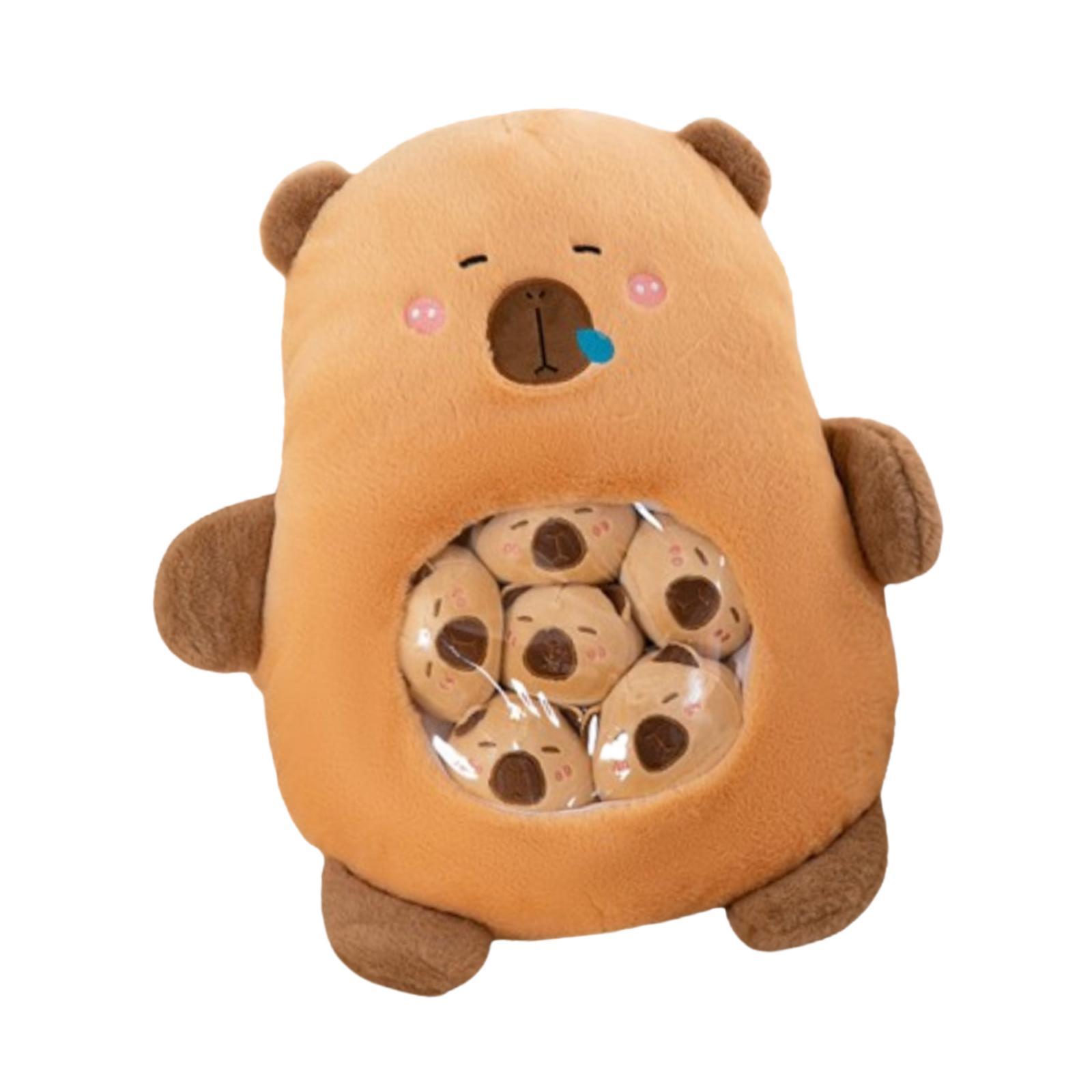 Capybara Throw Pillow Brown
