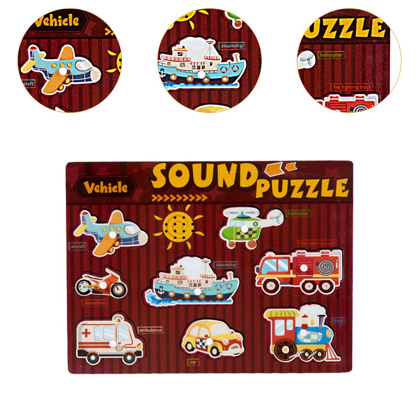 Sound Teaching Cognition Jigsaw Puzzle for Preschool Toddlers Girls and Boys