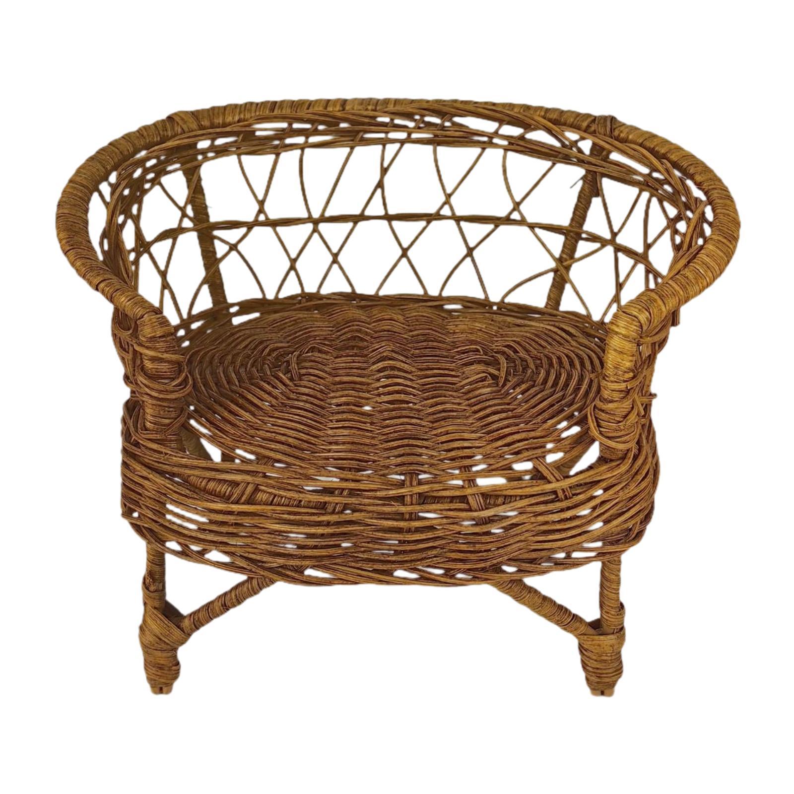Rattan Chair 1/12 Dollhouse