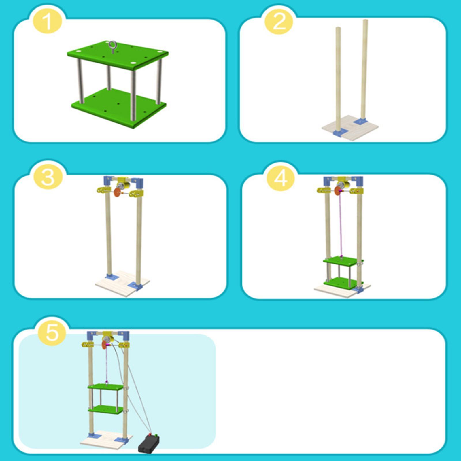 Remote Control Elevator Toy DIY Teaching Aids Educational Assembly Toy Model