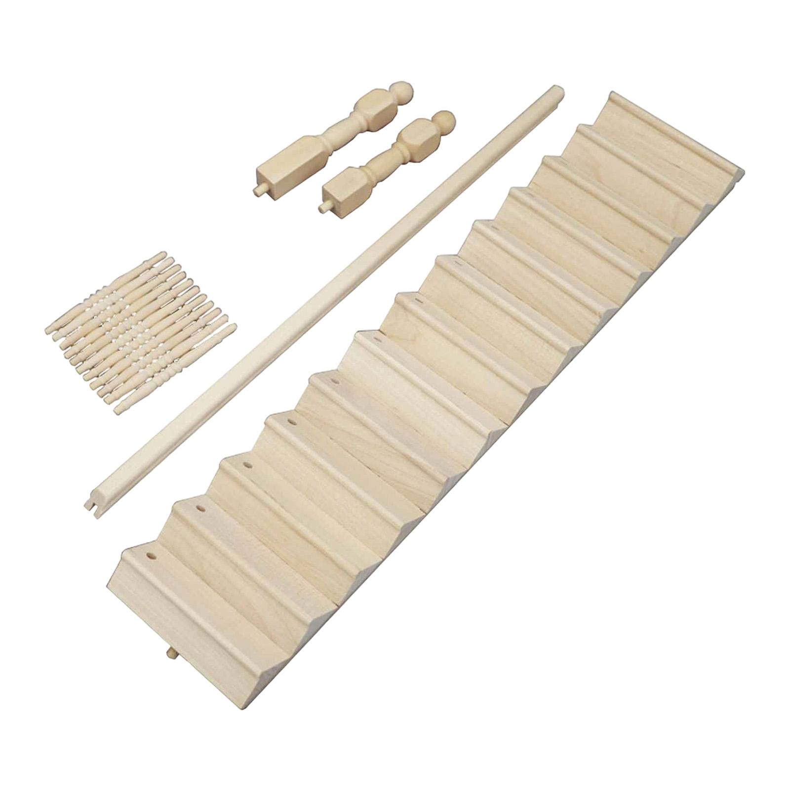 Miniature Wooden Staircase Left Handrail