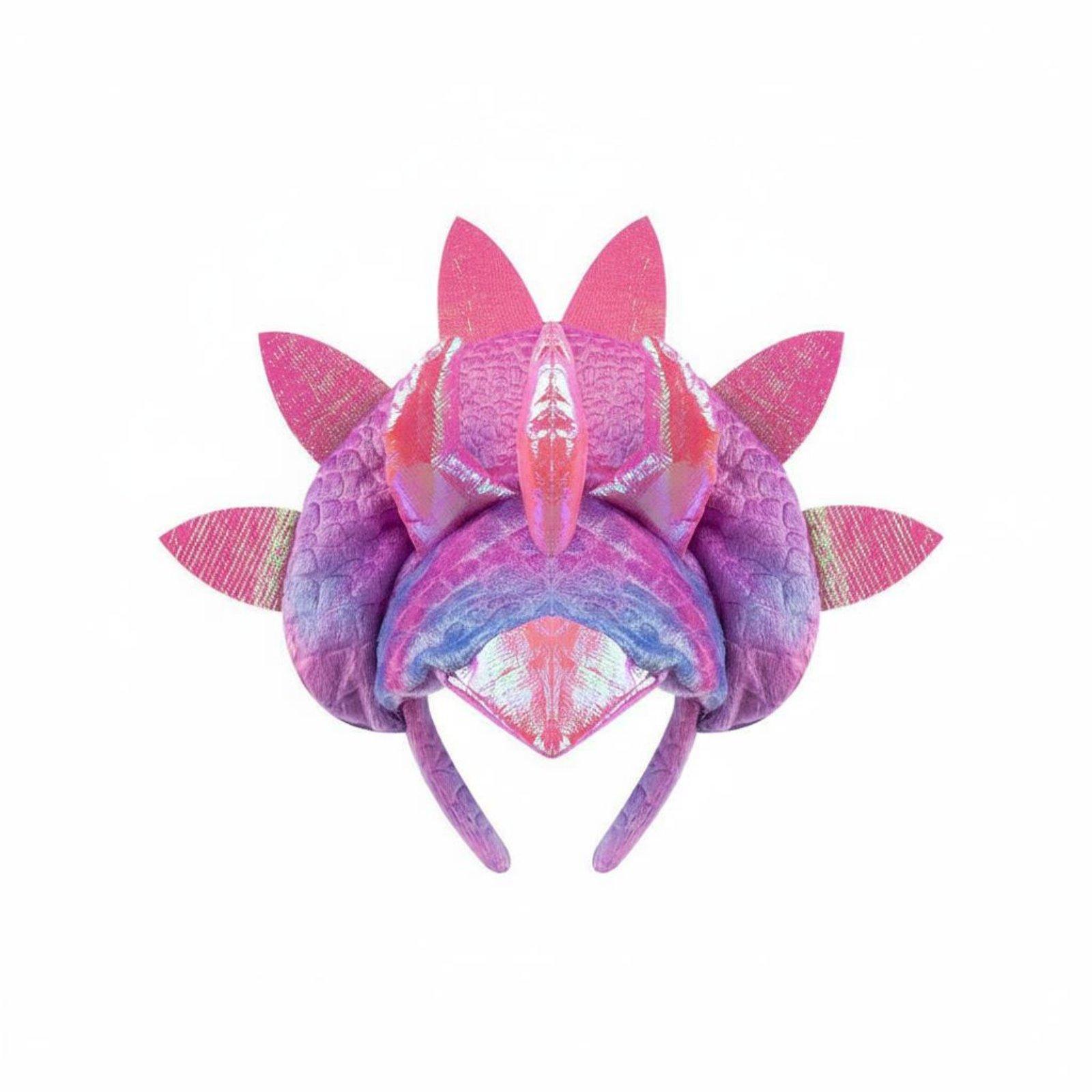 Triceratops Headband Pink