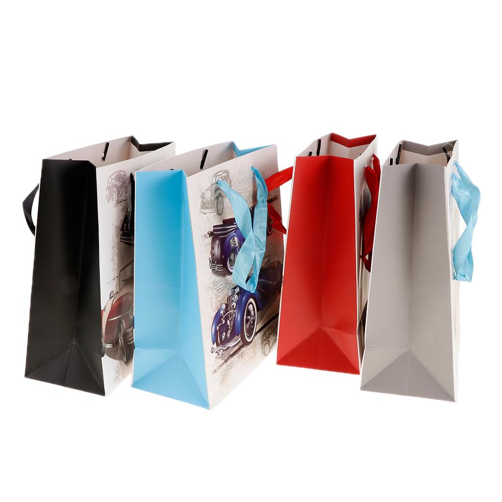 12pcs Christmas Gift Bags with Handle Tote Bags Wedding Favors Car