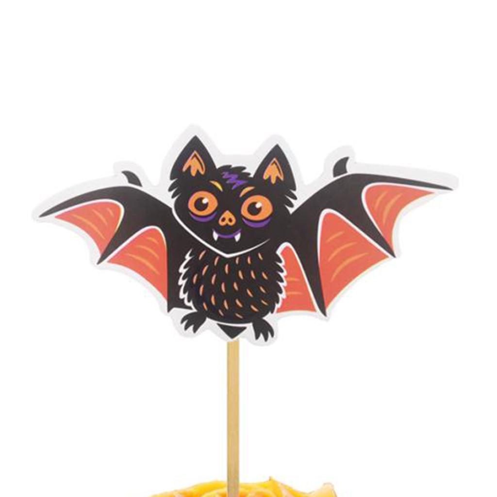 12 Sets Cupcake Toppers Cake Picks Party Favors Bat - 6x4.78cm