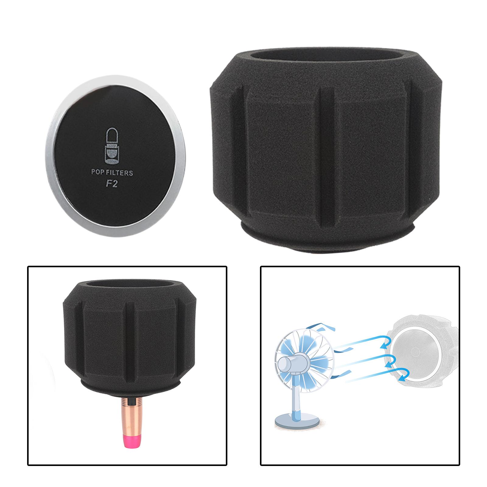 F2 Microphone Screen Recording Microphone Windscreen Foam Cover Black