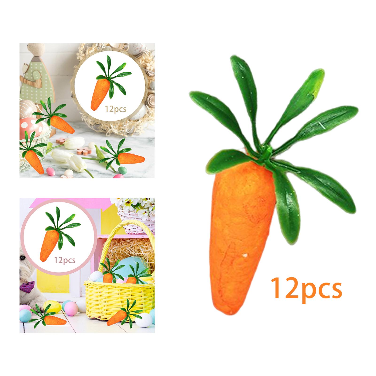 12Pcs Artificial Thanksgiving Harvest Carrots for Kitchen Farmhouse Shelf