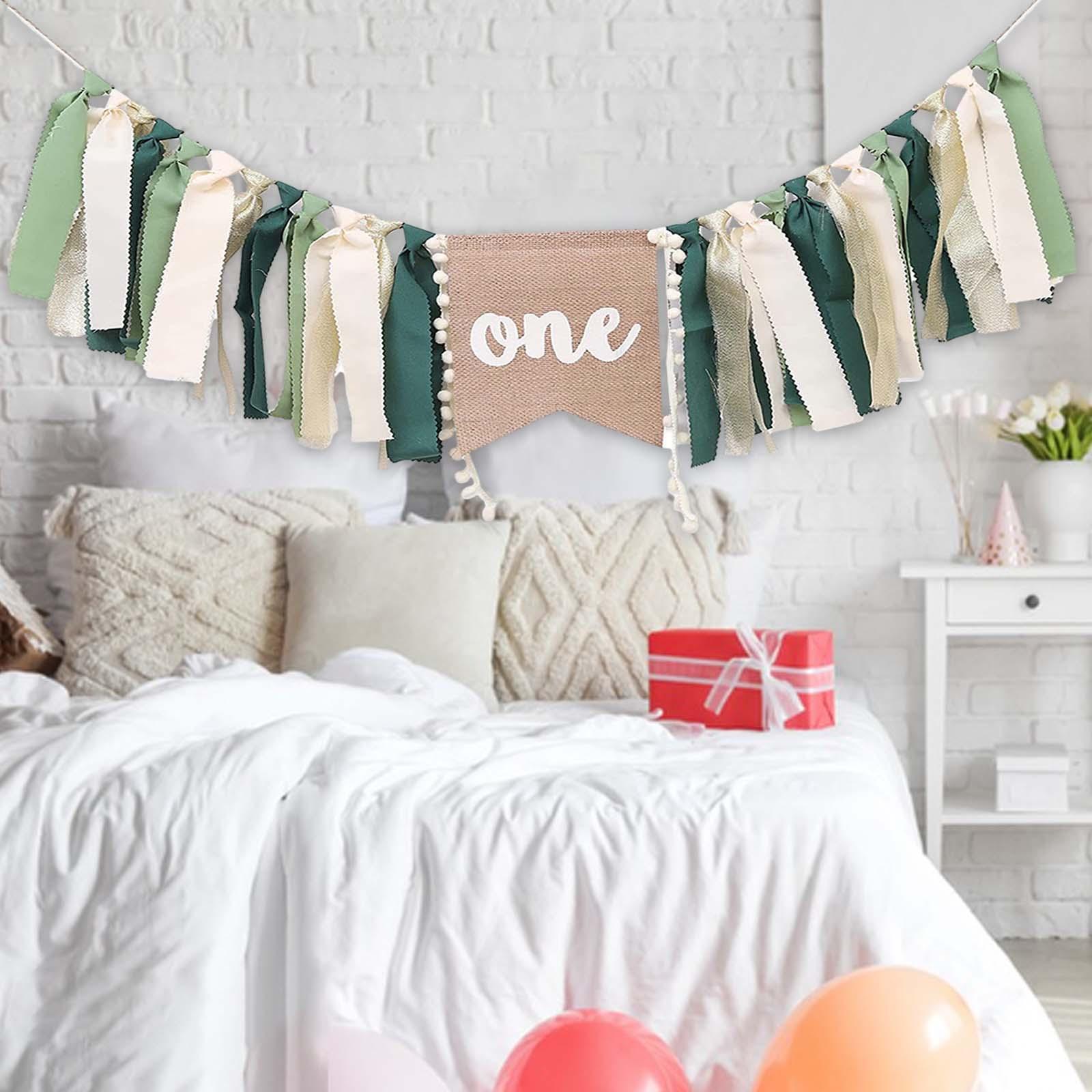 Party Banner Backdrop Garland Highchair Banner for Party Nursery Baby Shower