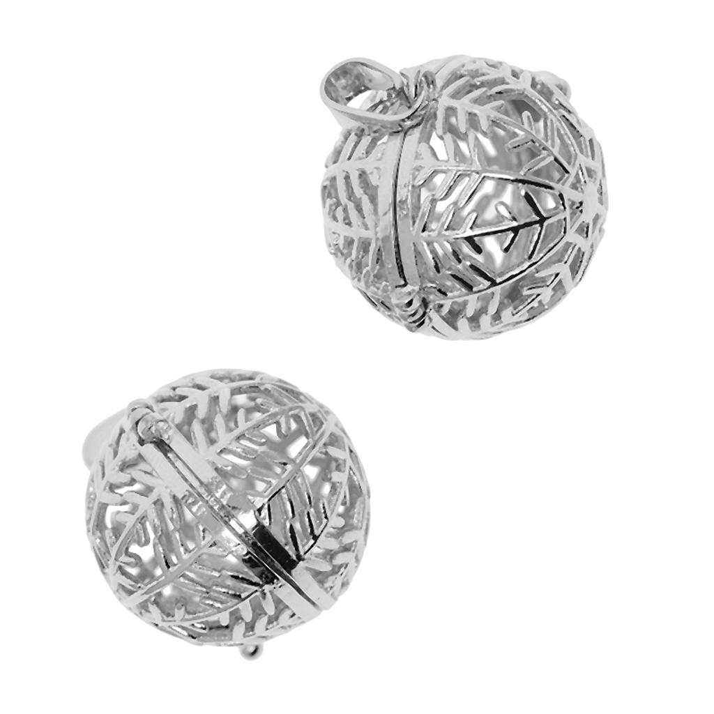 Tibetan Silver Bead Cages Pendants Charms for Jewelry Making Xmas snowflake