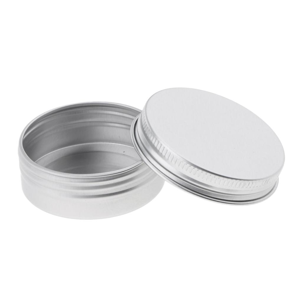 30-80ml Empty Cosmetic Pot Lip Balm Container Jar Bottles Aluminum Tin ...