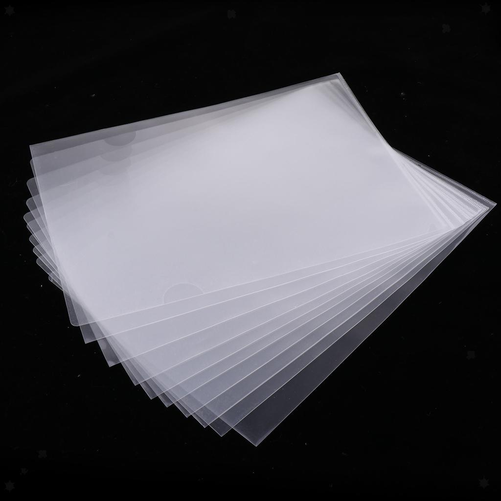10 Clear Plastic Pocket File Folder Organizer 310x220mm L