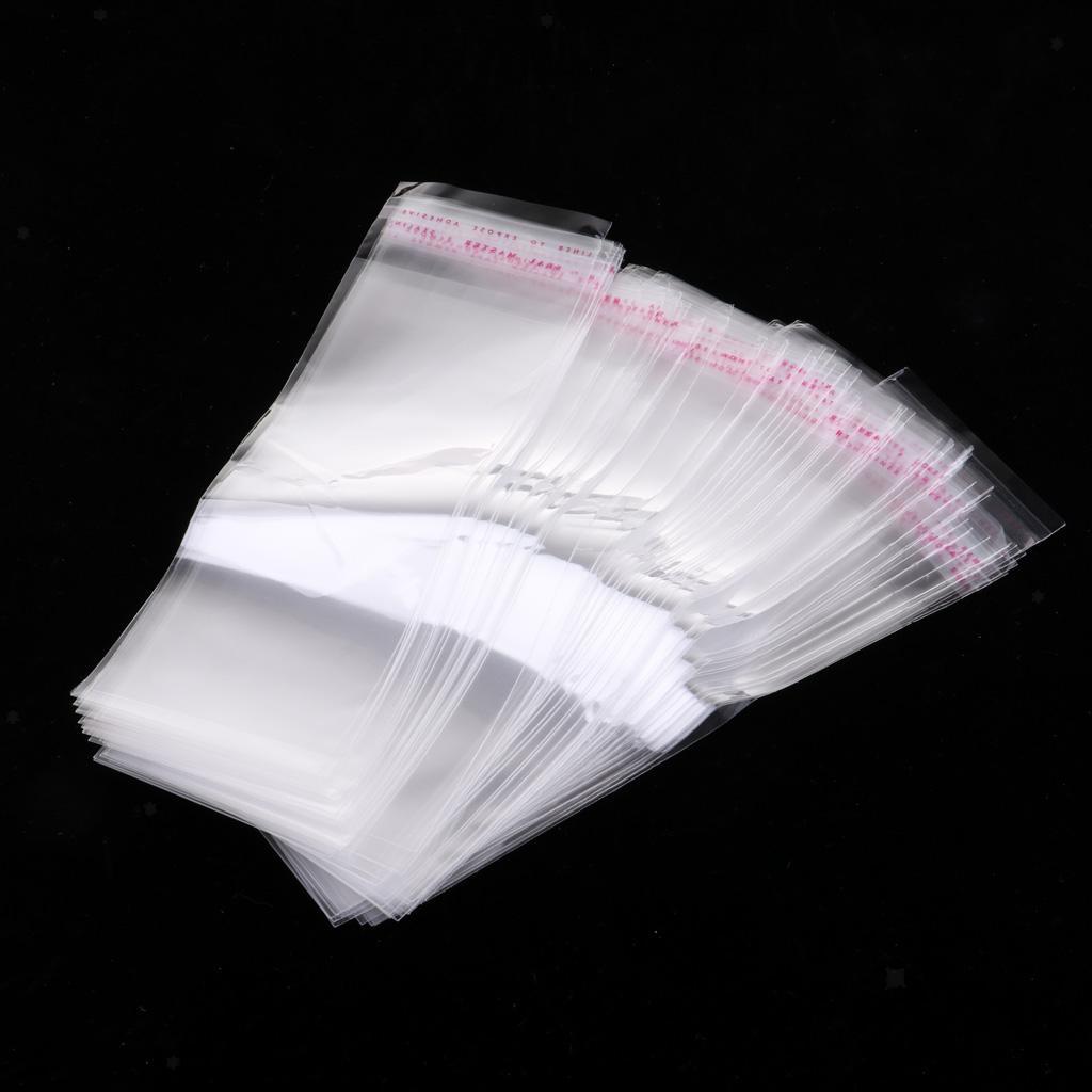 100 Clear Cellophane Cello Bags Plastic OPP Self Adhesive Peel Seal for ...