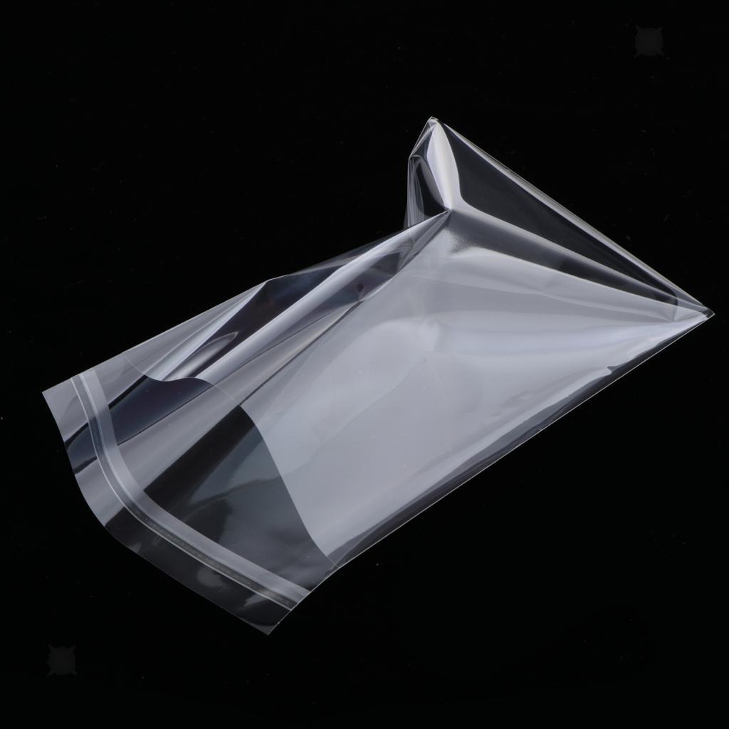 100pcs Clear Cellophane Bags Display Self Adhesive Peel