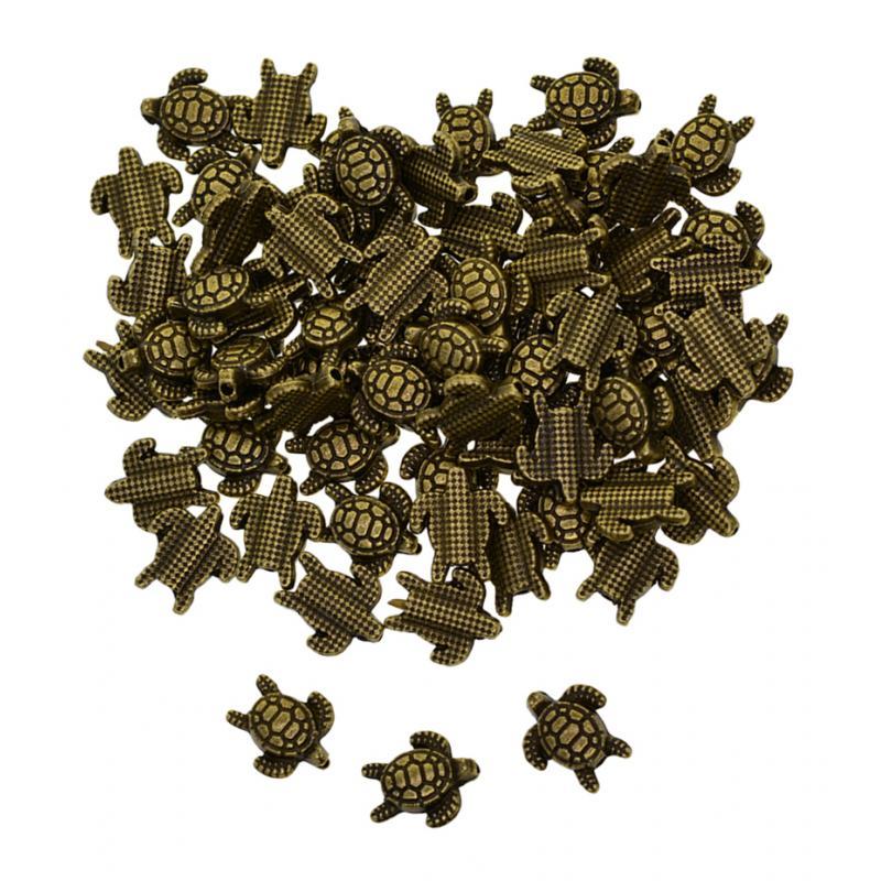 50x Loose Beads Animal Tortoise Jewelry Making Beads DIY Pendants Necklace