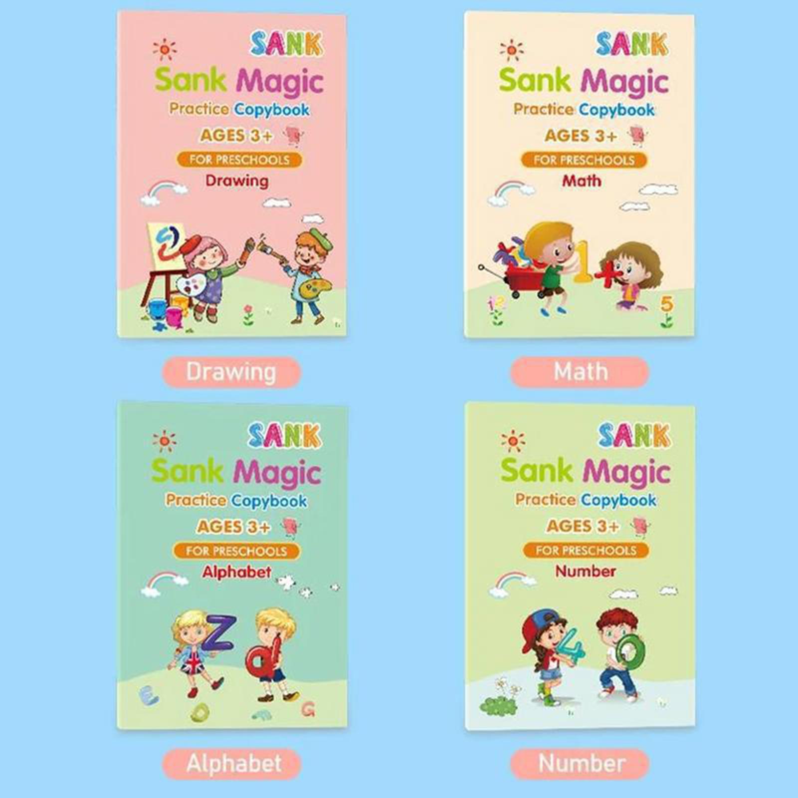 2xMagic Practice Copybook Calligraphy Drawing Math Alphabet Number