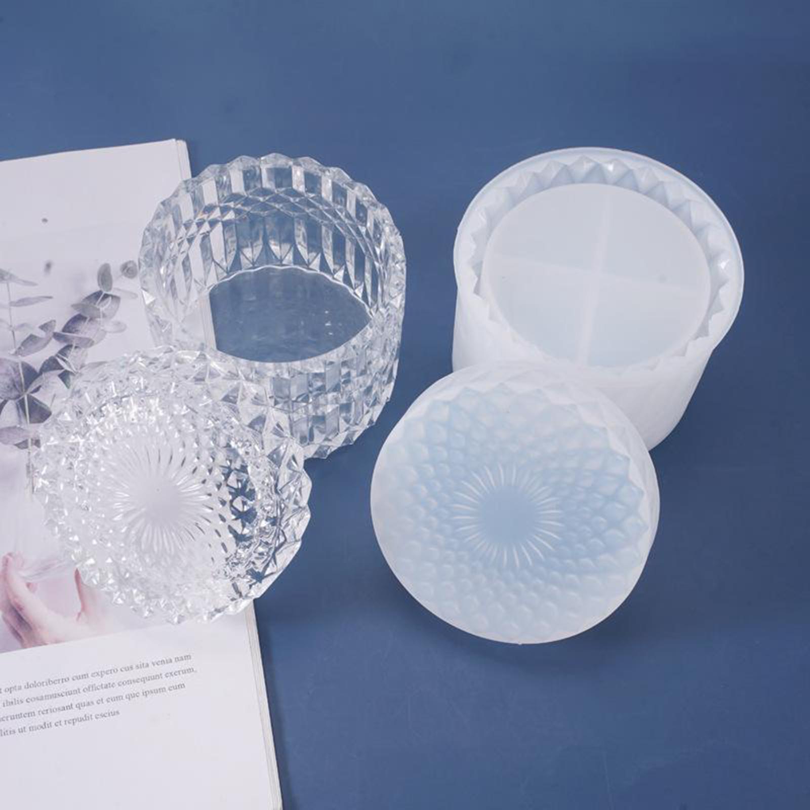 DIY Diamond Storage Box Mould Trinket Chest Resin Jewelry Silicone Mold