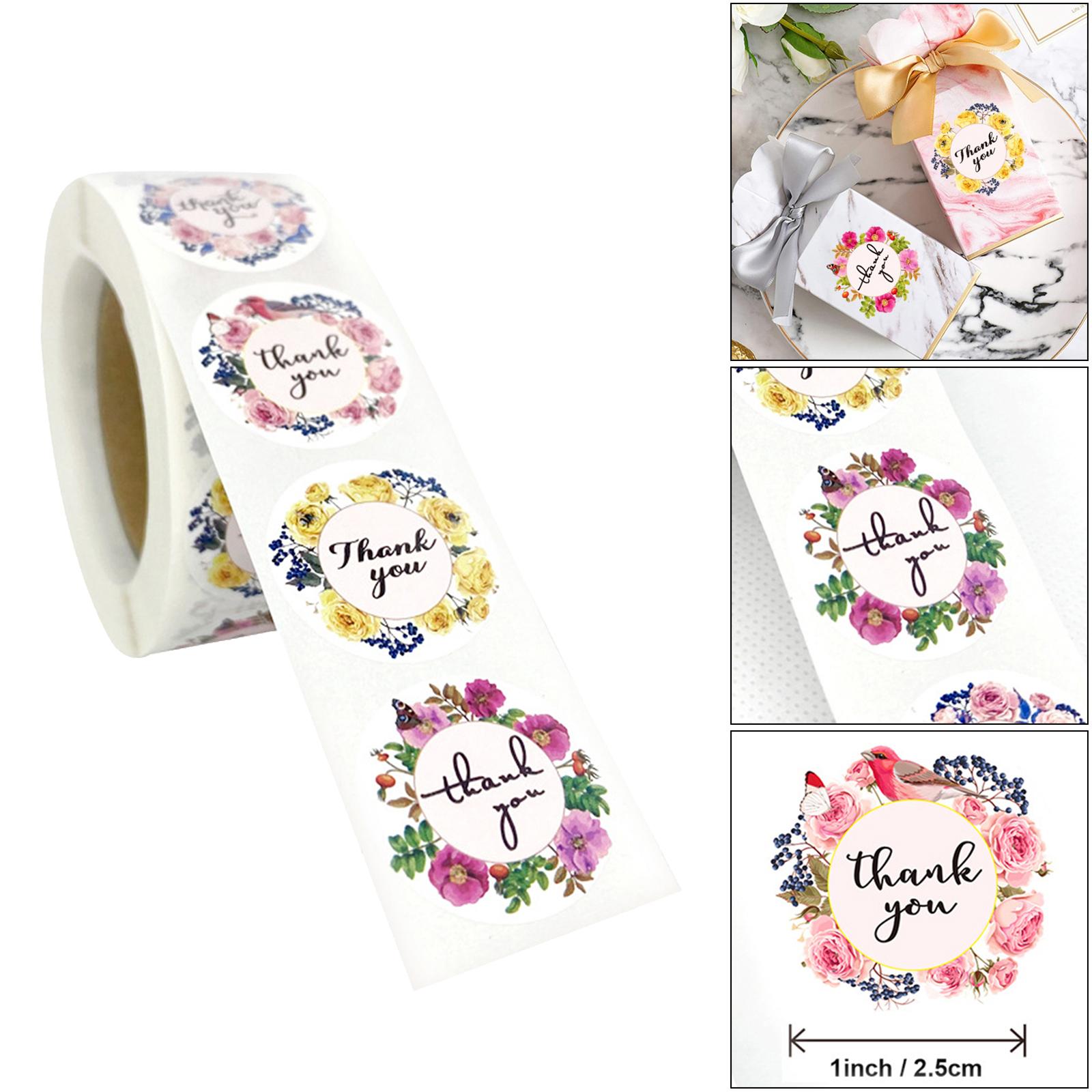 500pcs Thank You Stickers Envelope Labels Round Business Stickers Style2