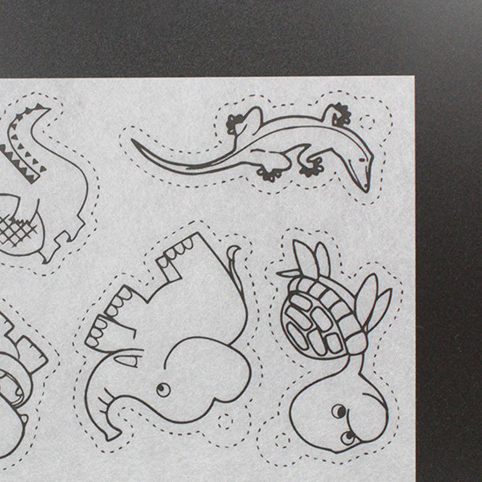 10Pcs Heat Shrink Plastic Sheets Shrinky Paper Hole Punch Keychains DIY Tool