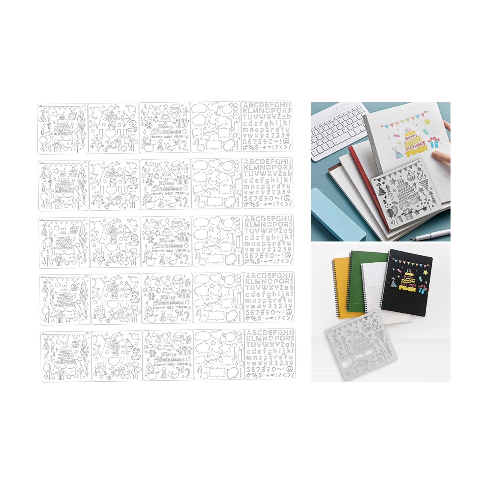 4xCraft Stencils Reusable Graffiti Template for Scrapbook Craft Projects Stamp