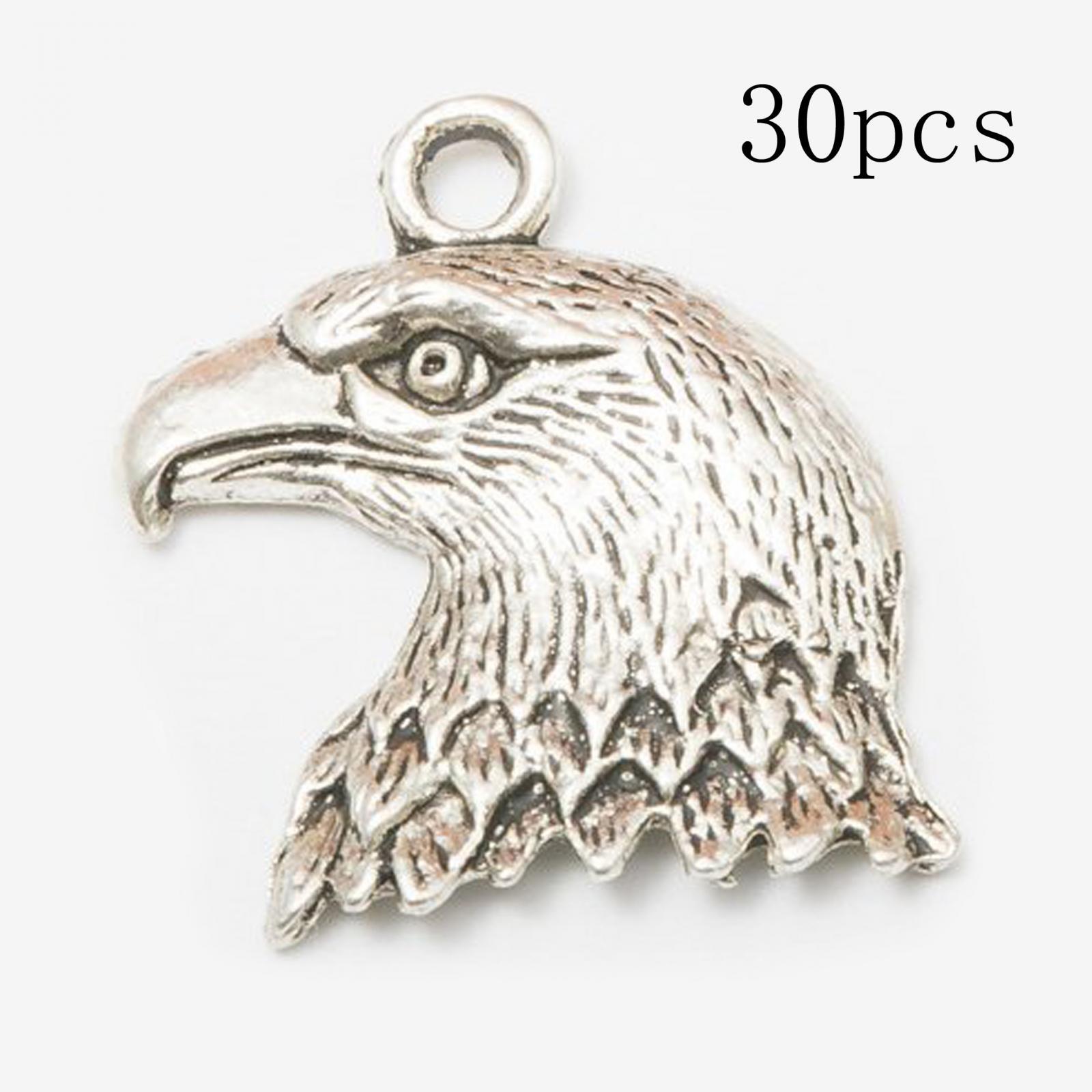 30Pcs Eagle Pendants DIY Crafts for Jewelry Making Findings Keychain Earring