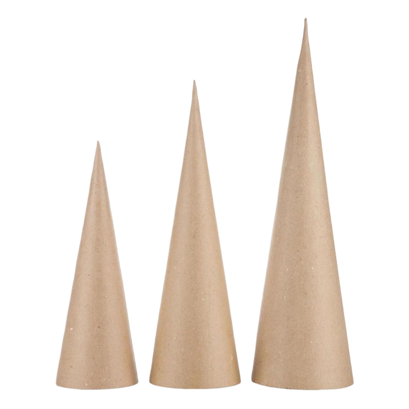 Paper Mache Cones 3x