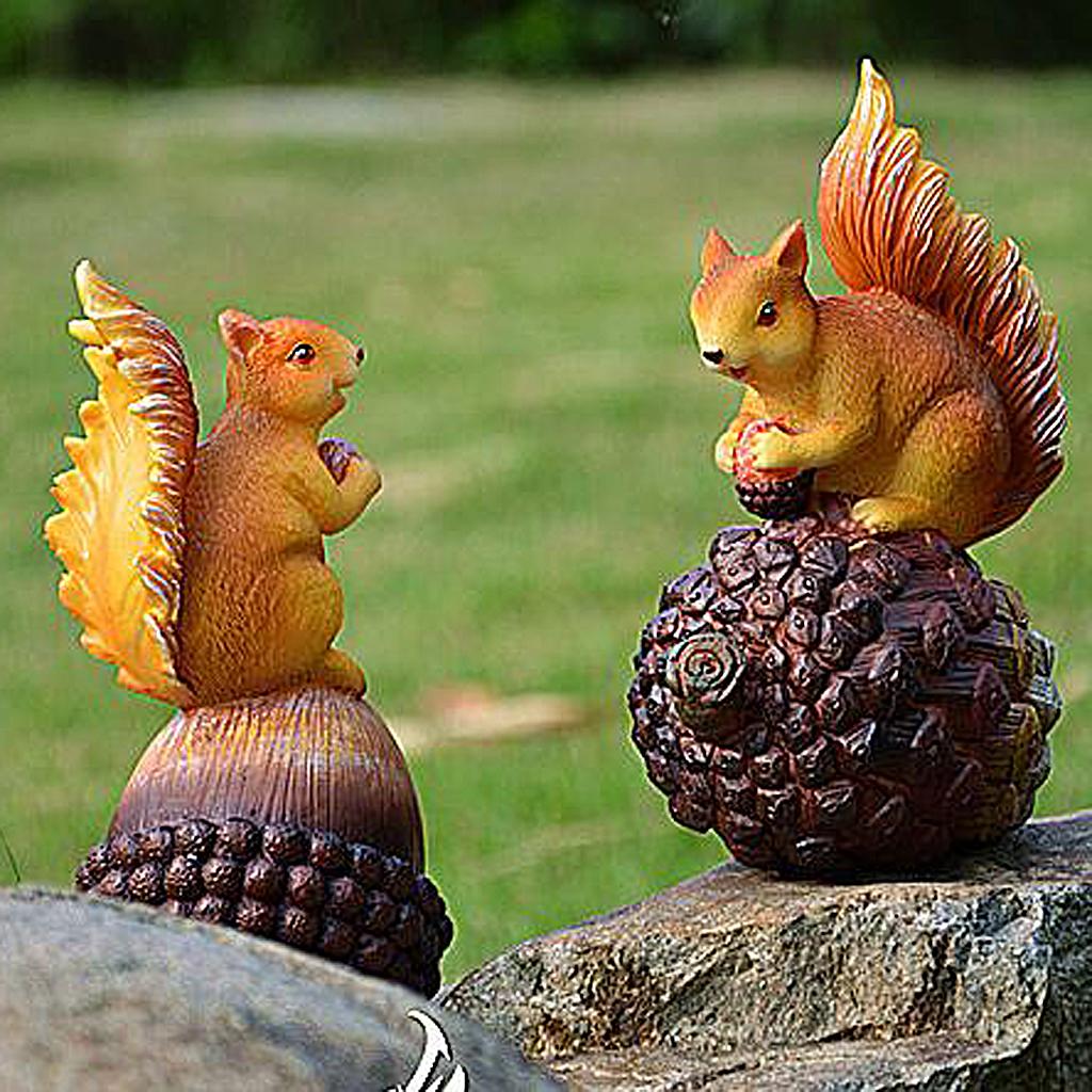 resin squirrel garden ornament