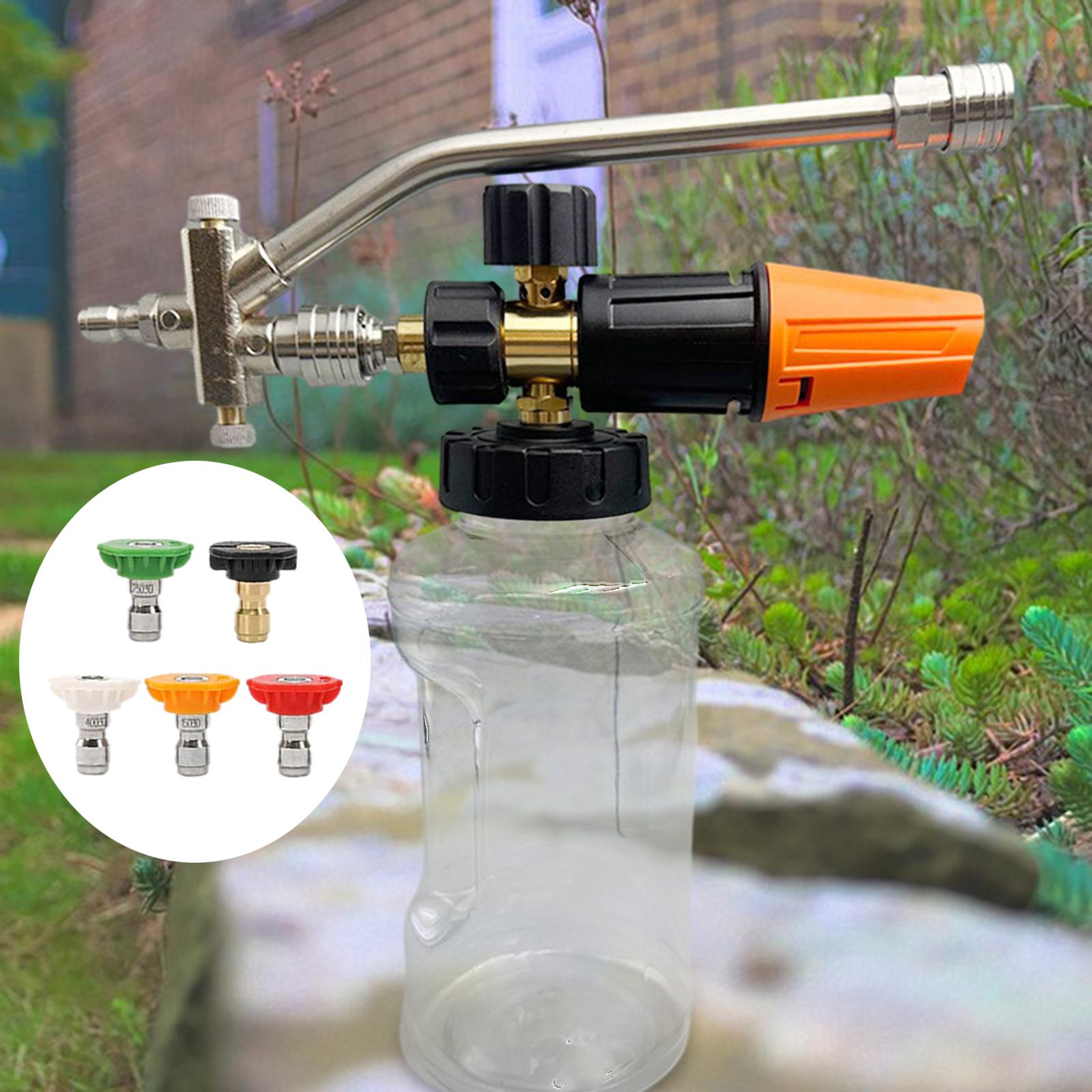 Dual Valves Foam Spray Nozzles for Watering Flowers Lawns Care Irrigate