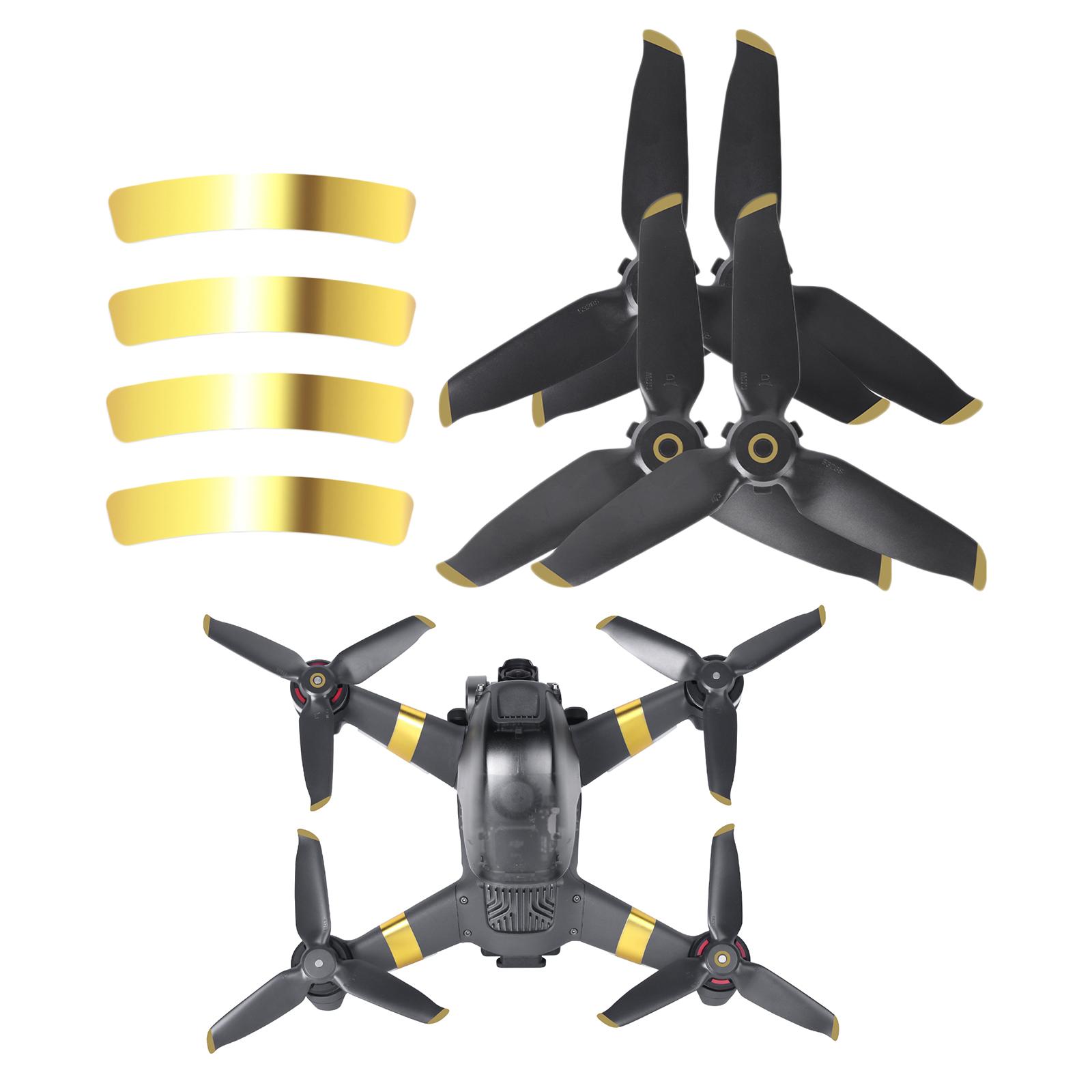 Replacement Propeller for DJI FPV RC Drone Parts 2Pair Golden Sticker