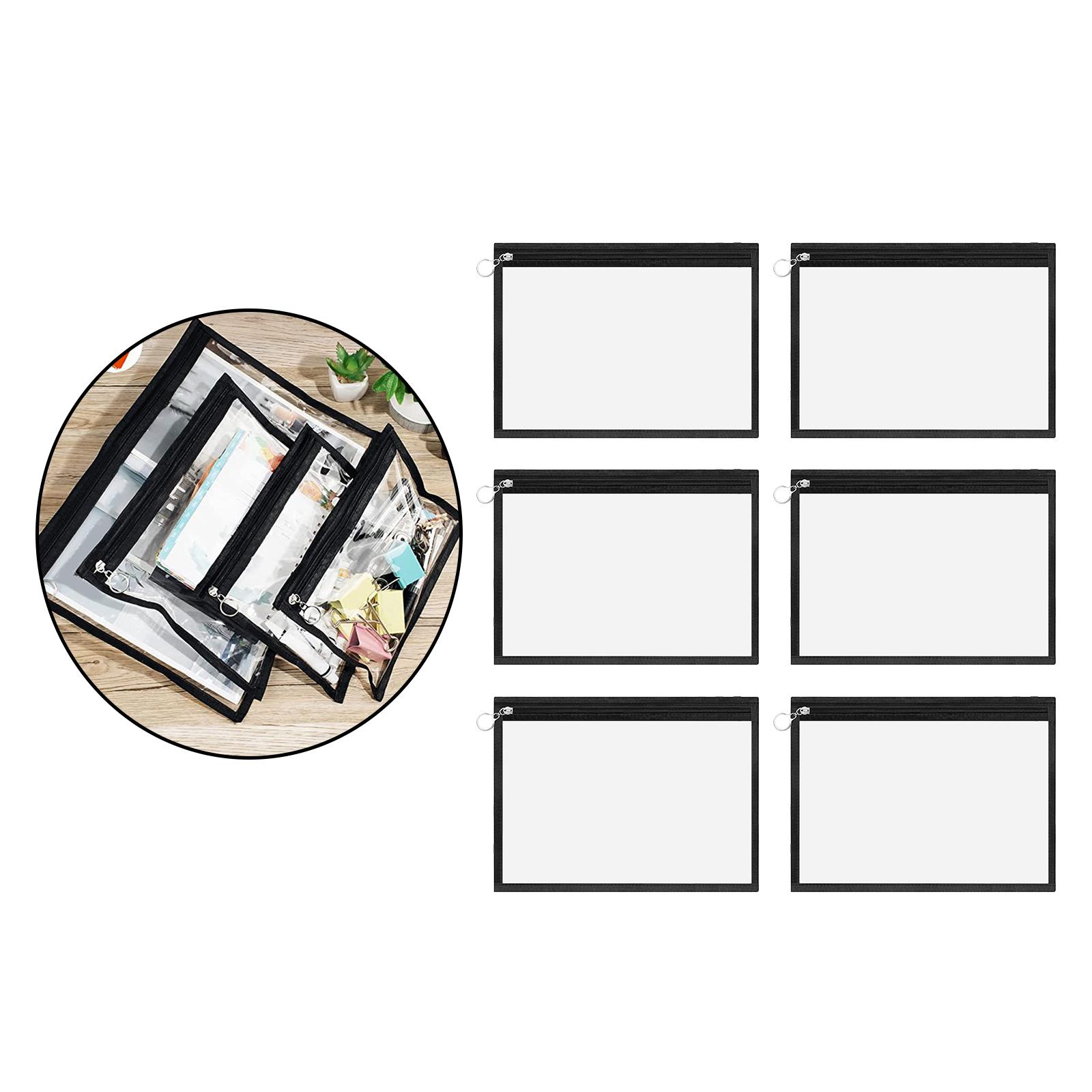 Clear Zipper Pouches Stationery Pencil Pouch for Organizing Pen 33cmx25.4cm