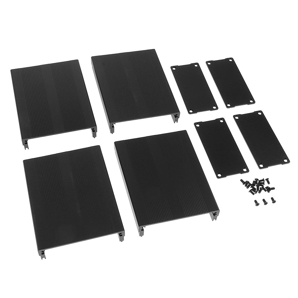 2Pieces Aluminum Alloy Shell Electric Enclosure Box DIY 76x35x100mm